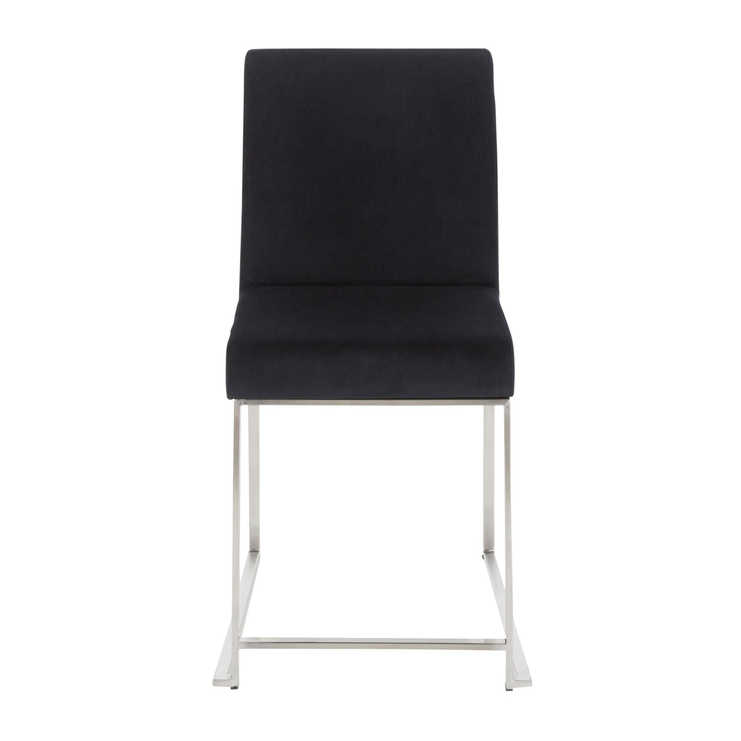 Majestic Office Furniture Back Fuji Contemporary Dining Chair in Gold Steel and Beige Fabric - Set of 2