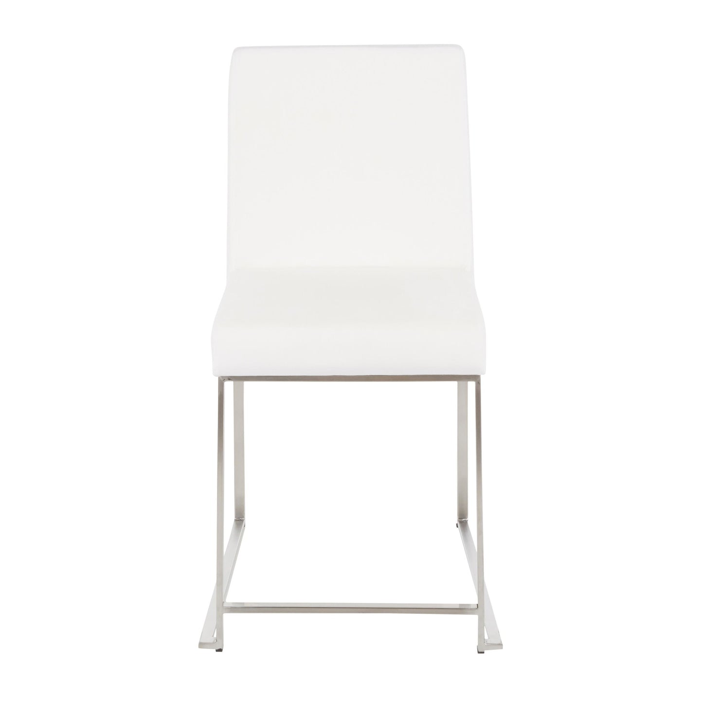 Majestic Office Furniture Back Fuji Contemporary Dining Chair in Gold Steel and Beige Fabric - Set of 2
