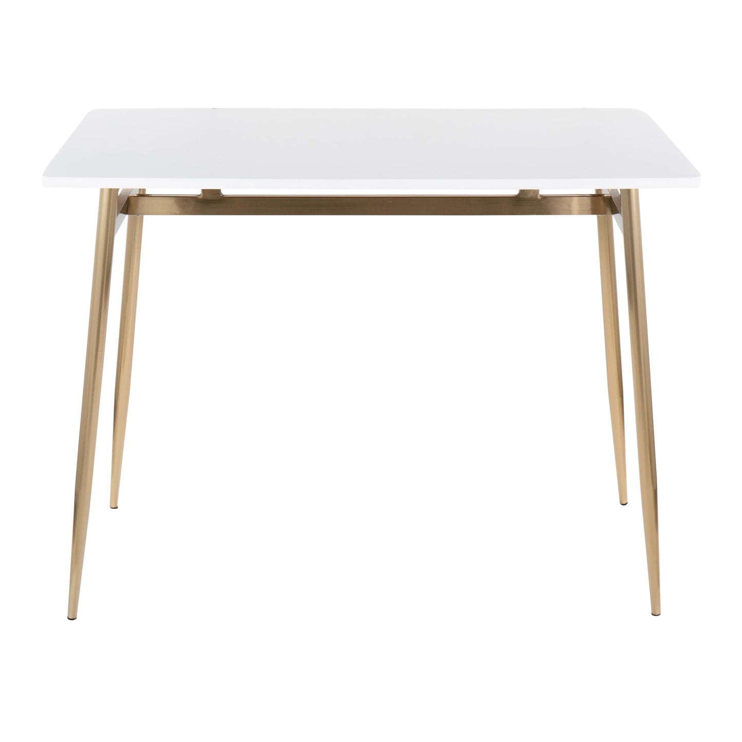 Majestic Office Furniture Contemporary Counter Table in Gold Metal and Black Wood