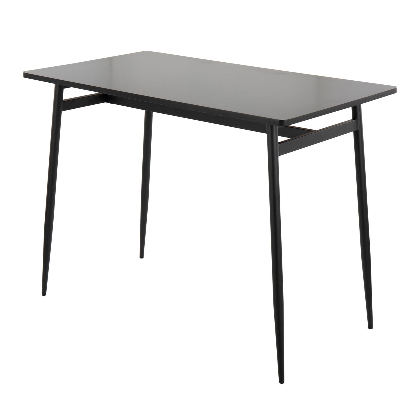 Majestic Office Furniture Contemporary Counter Table in Gold Metal and Black Wood