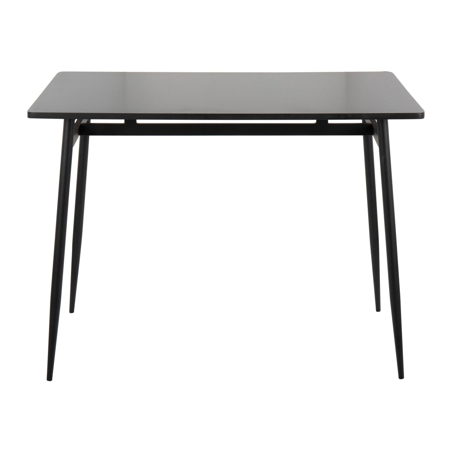 Majestic Office Furniture Contemporary Counter Table in Gold Metal and Black Wood