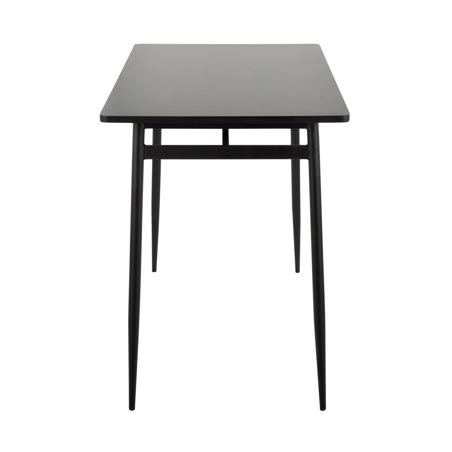 Majestic Office Furniture Contemporary Counter Table in Gold Metal and Black Wood