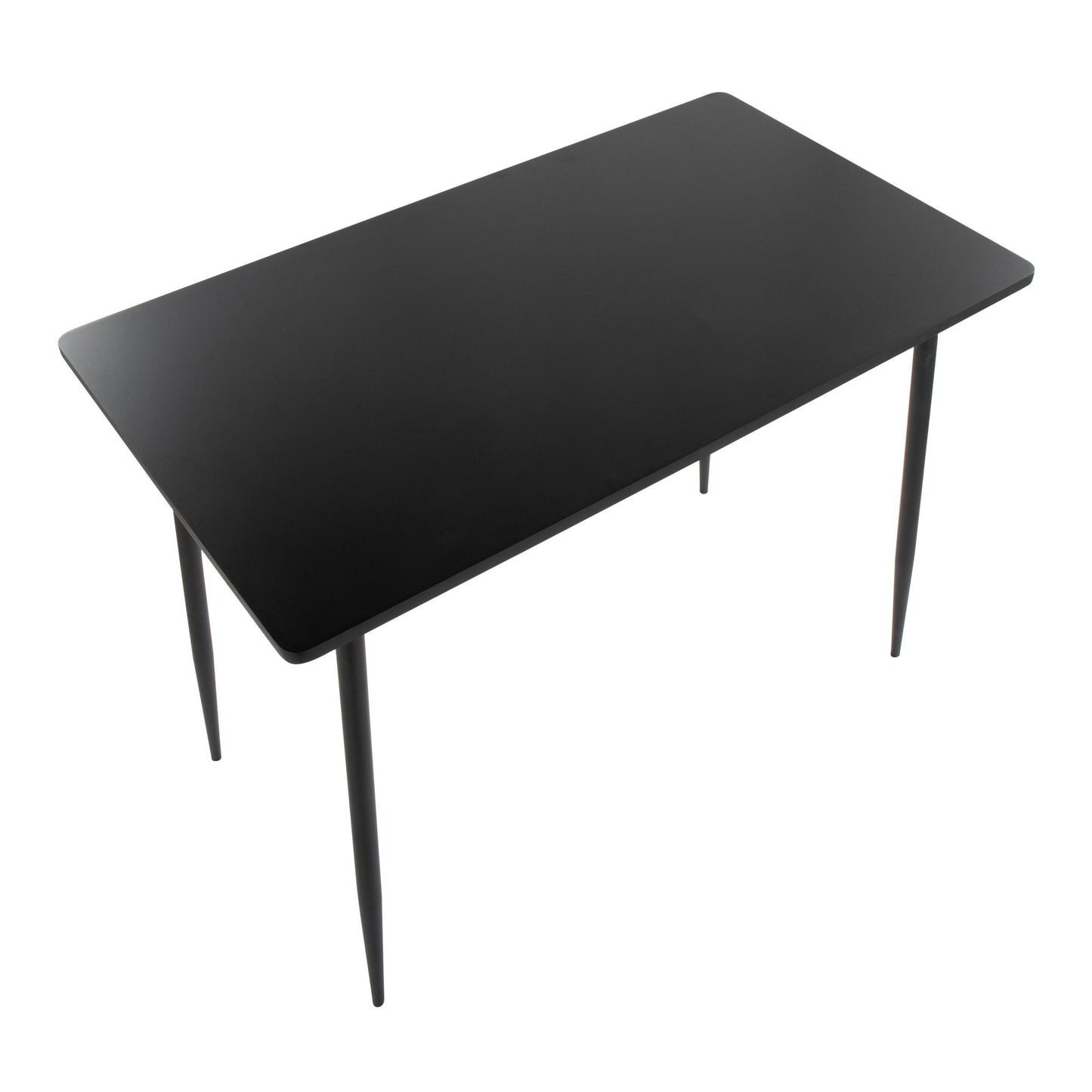 Majestic Office Furniture Contemporary Counter Table in Gold Metal and Black Wood
