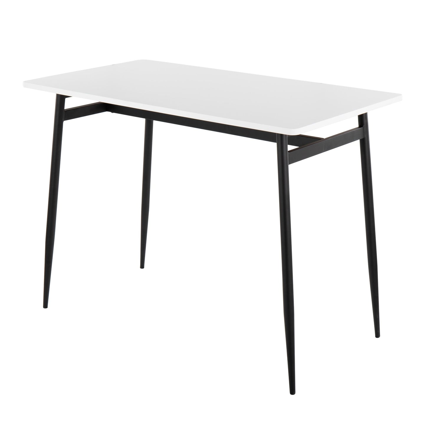 Majestic Office Furniture Contemporary Counter Table in Gold Metal and Black Wood