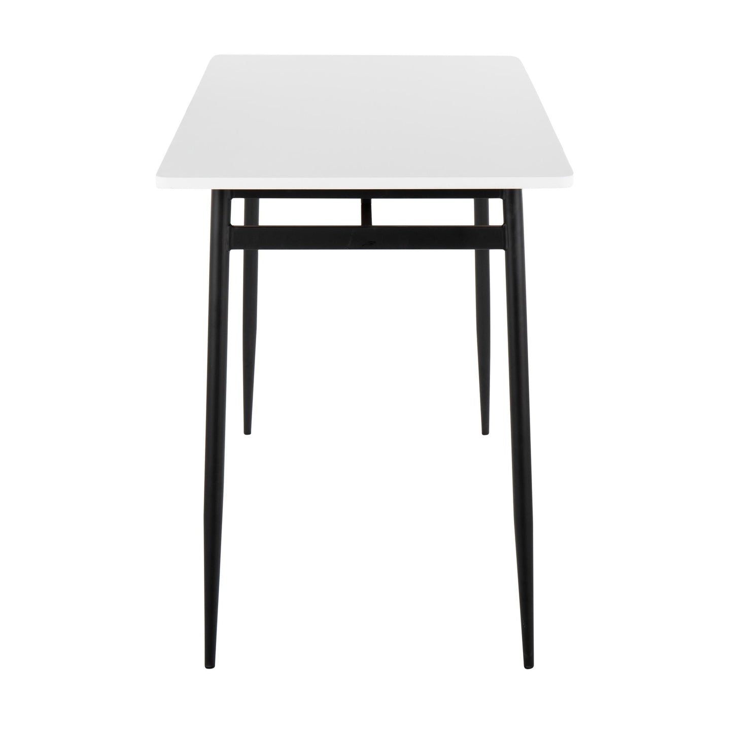 Majestic Office Furniture Contemporary Counter Table in Gold Metal and Black Wood
