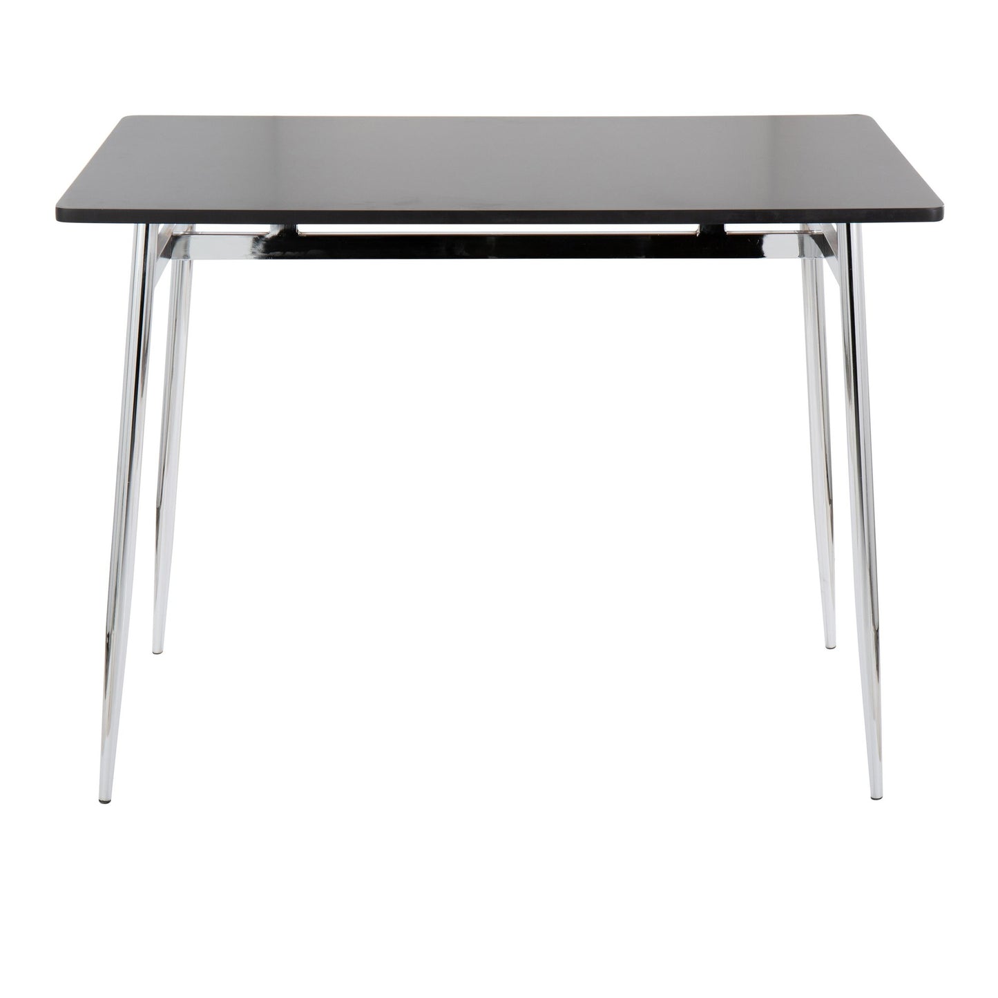 Majestic Office Furniture Contemporary Counter Table in Gold Metal and Black Wood