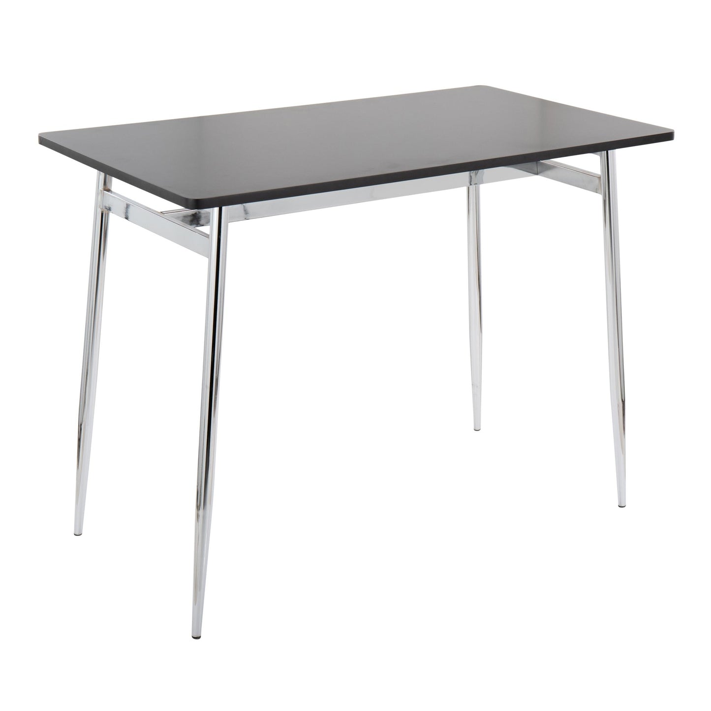 Majestic Office Furniture Contemporary Counter Table in Gold Metal and Black Wood
