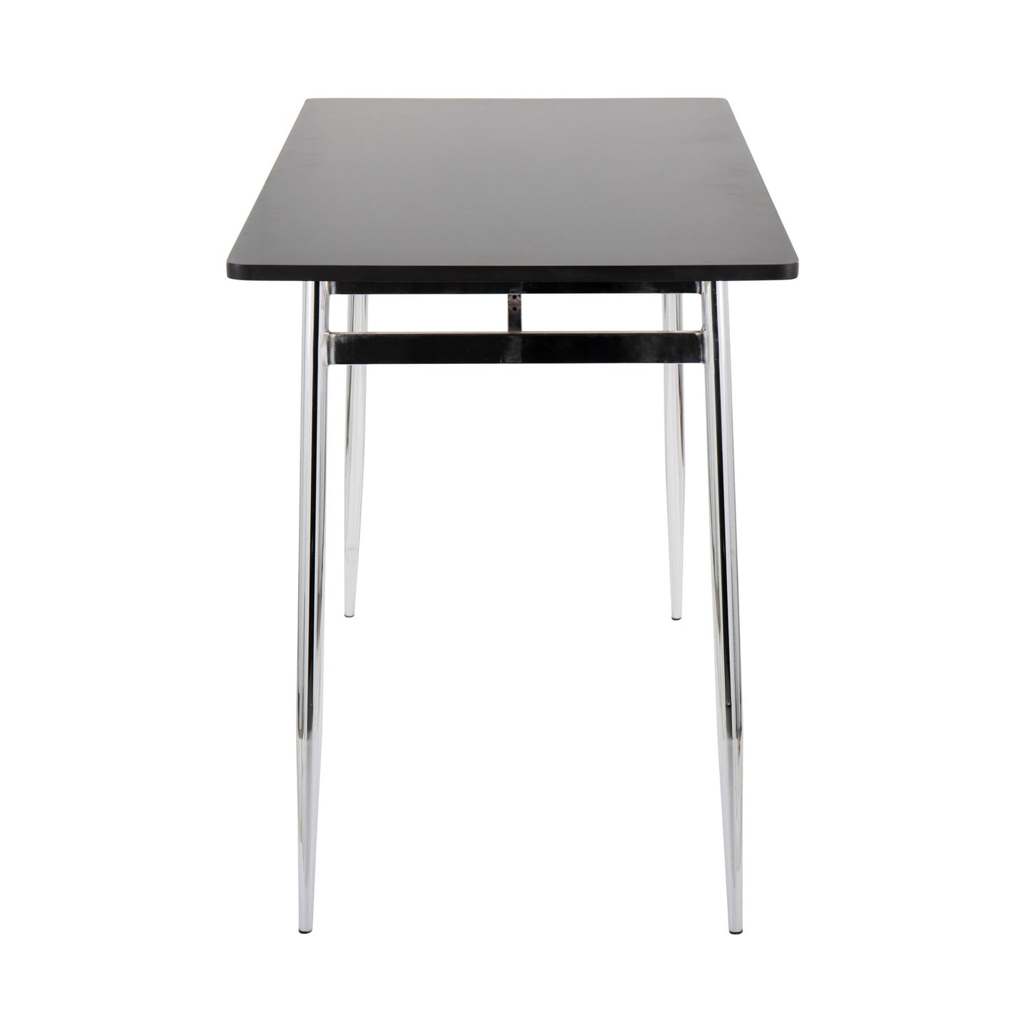 Majestic Office Furniture Contemporary Counter Table in Gold Metal and Black Wood