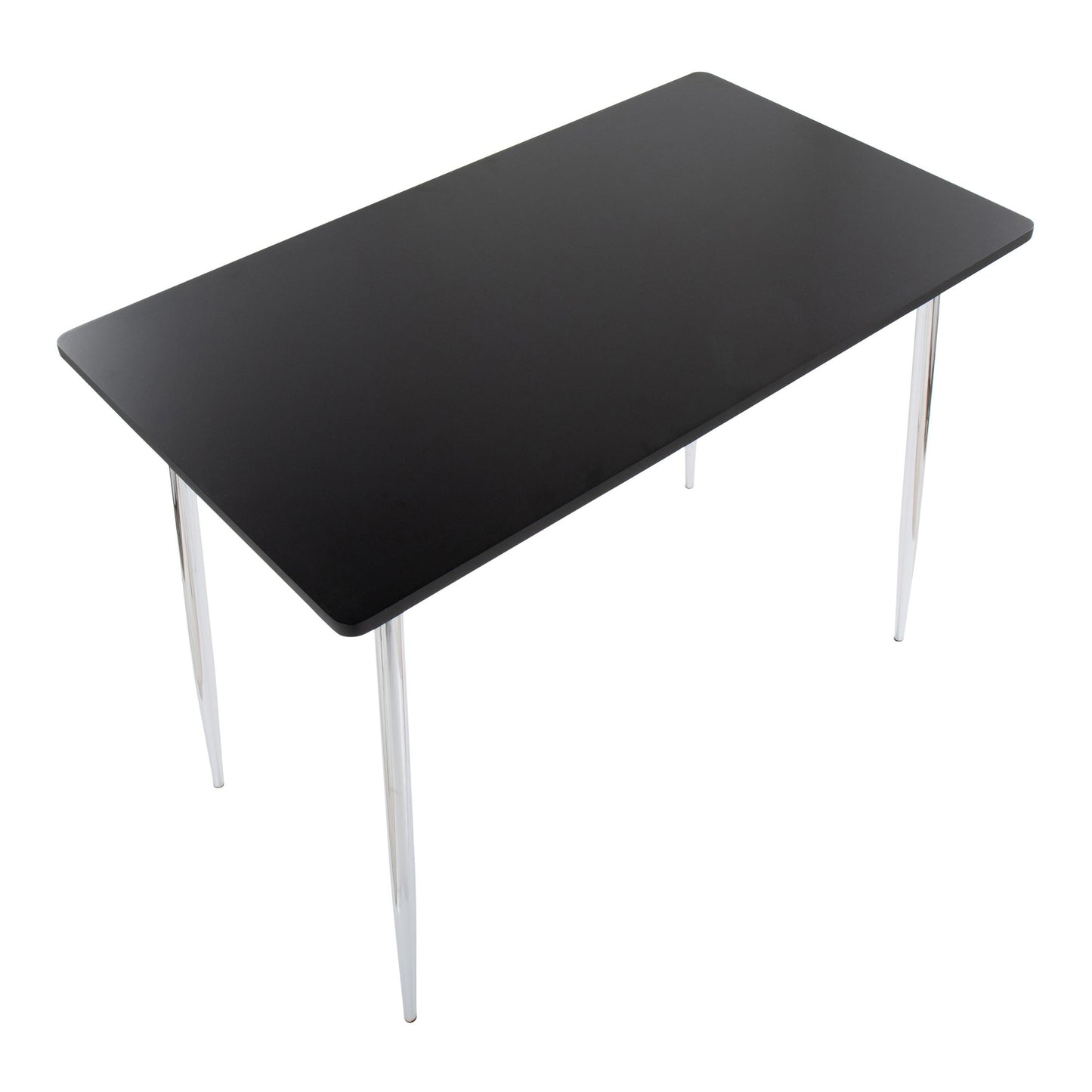 Majestic Office Furniture Contemporary Counter Table in Gold Metal and Black Wood
