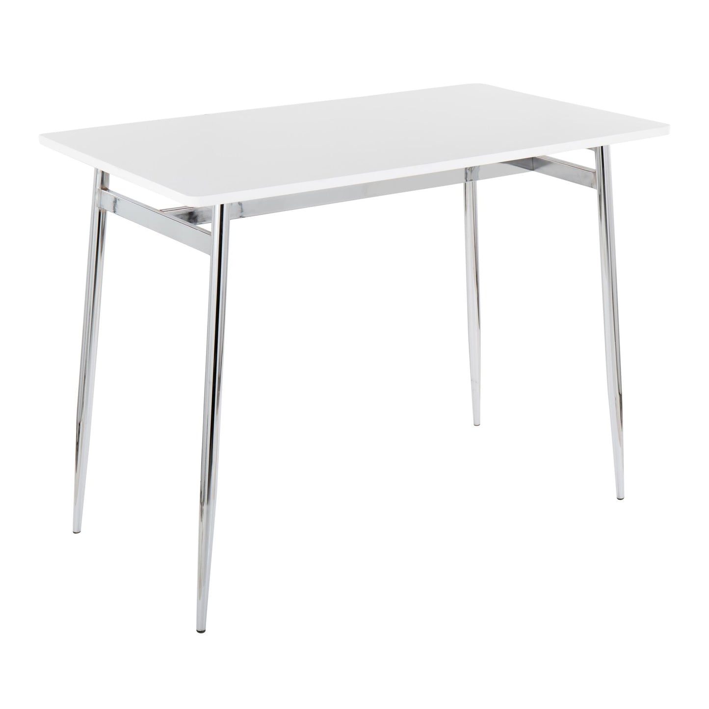 Majestic Office Furniture Contemporary Counter Table in Gold Metal and Black Wood
