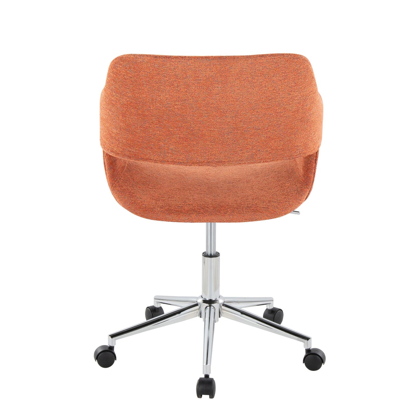 Majestic Office Furniture Contemporary Task Chair in Chrome Metal and Grey Fabric