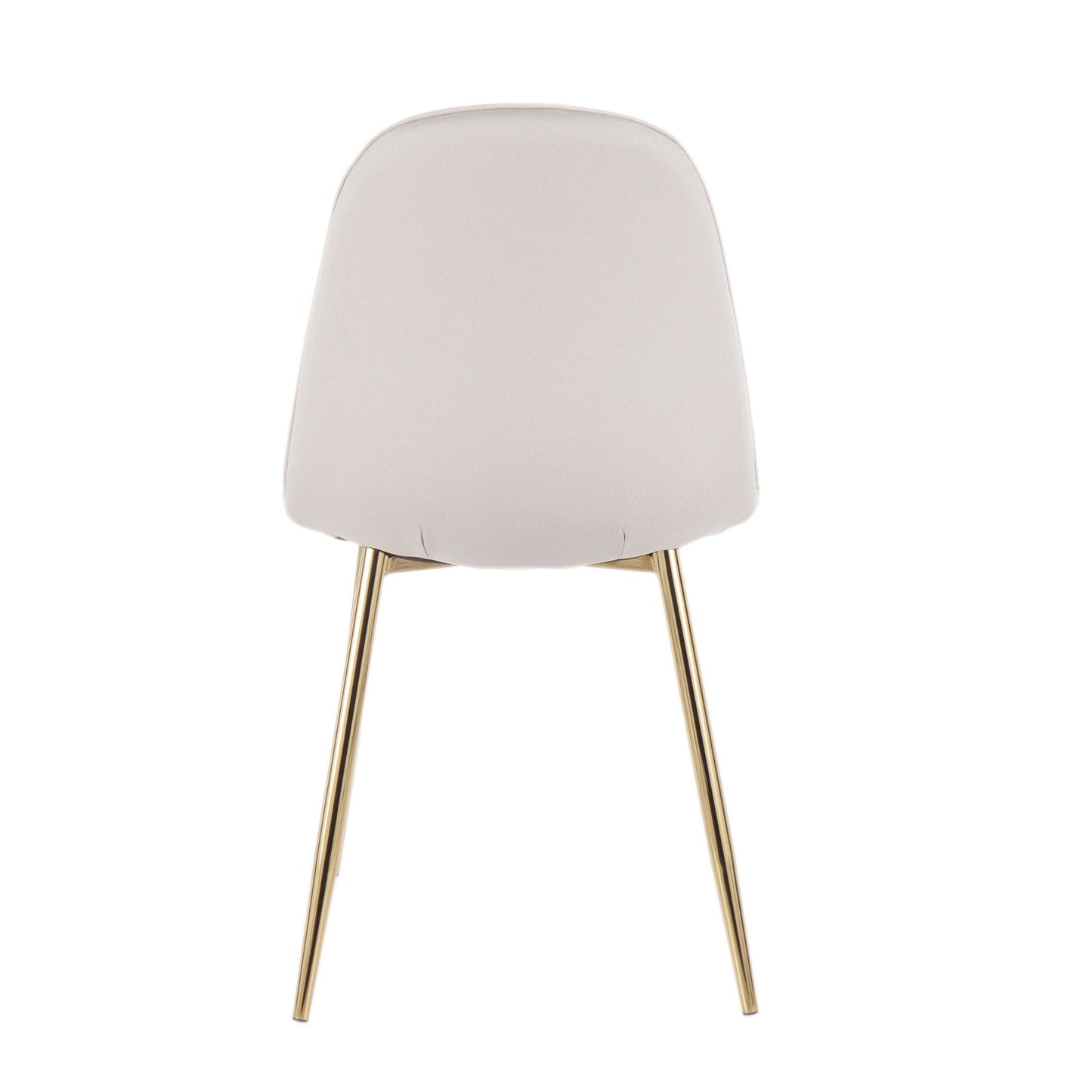 Majestic Office Furniture Contemporary Chair in Gold Steel and Beige Fabric - Set of 2