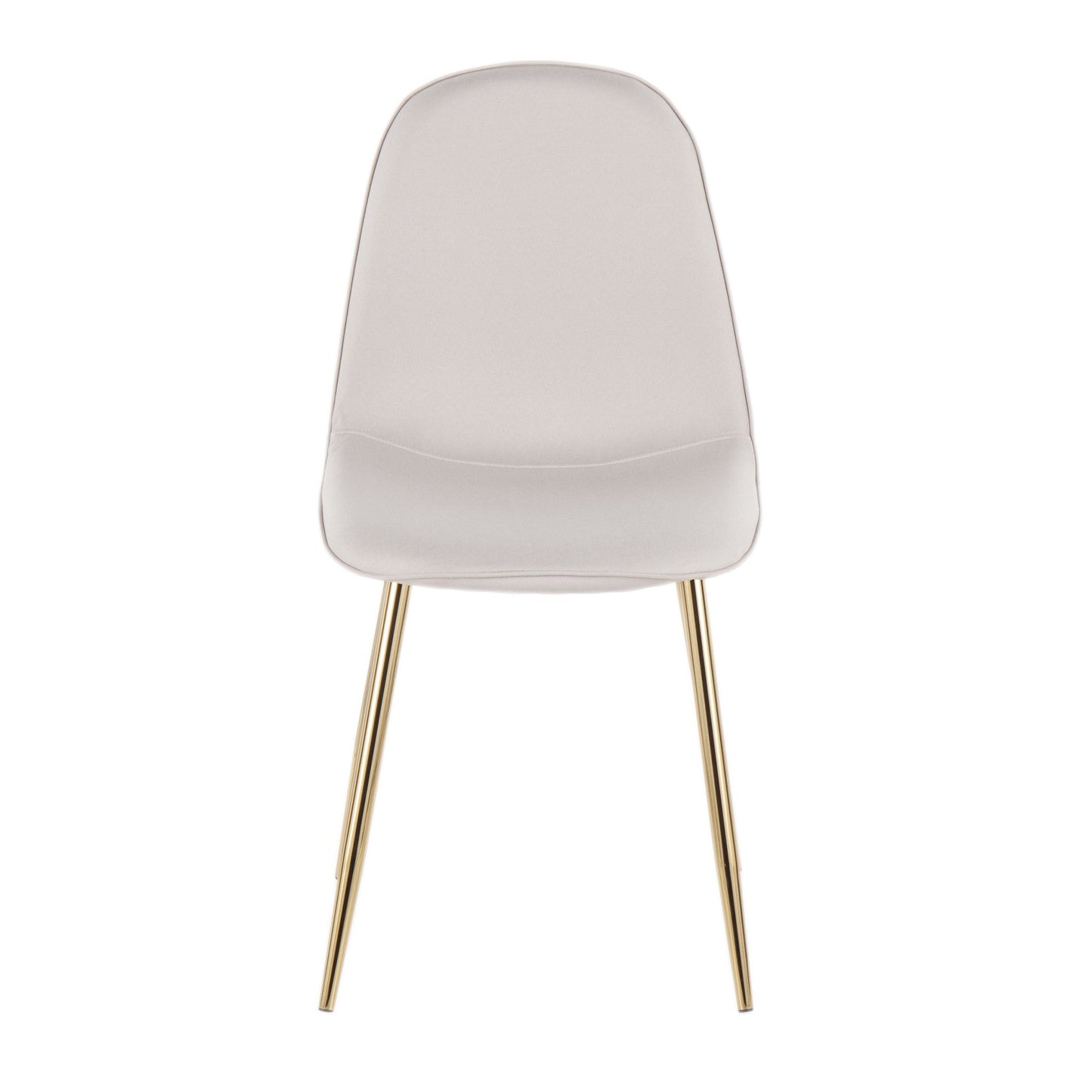 Majestic Office Furniture Contemporary Chair in Gold Steel and Beige Fabric - Set of 2