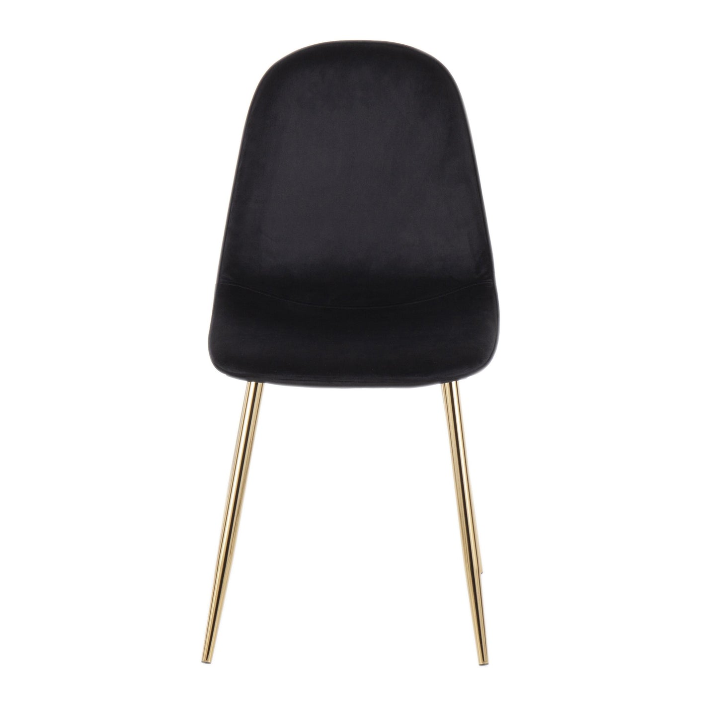 Majestic Office Furniture Contemporary Chair in Gold Steel and Beige Fabric - Set of 2