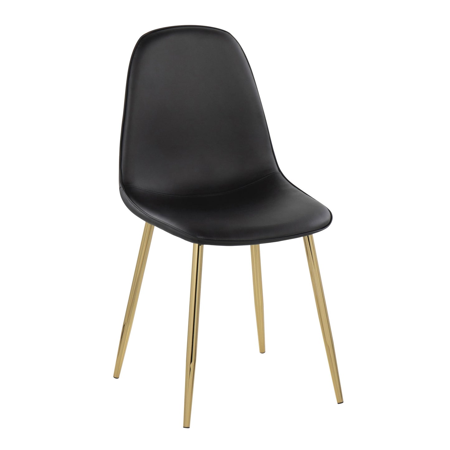 Majestic Office Furniture Contemporary Chair in Gold Steel and Beige Fabric - Set of 2
