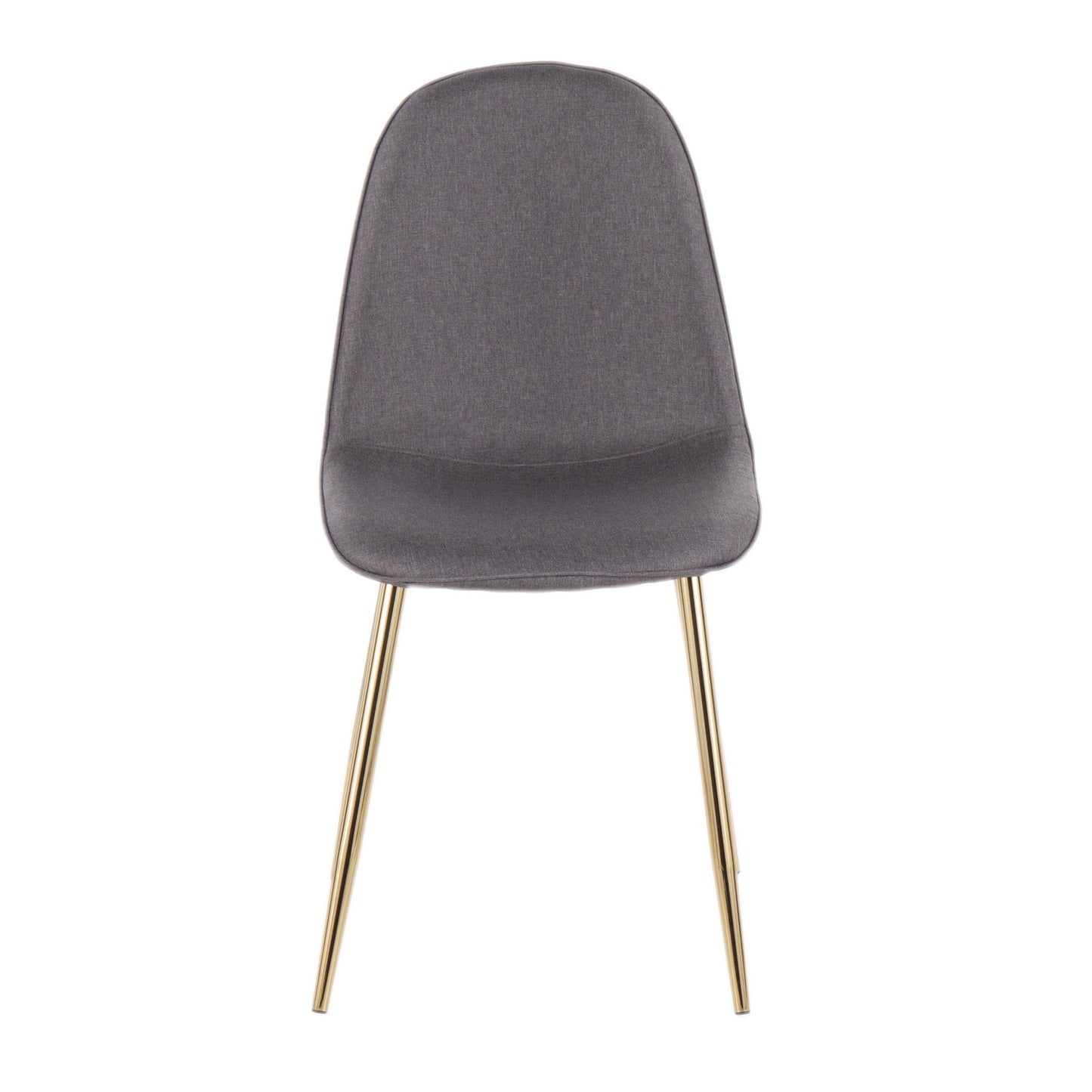 Majestic Office Furniture Contemporary Chair in Gold Steel and Beige Fabric - Set of 2