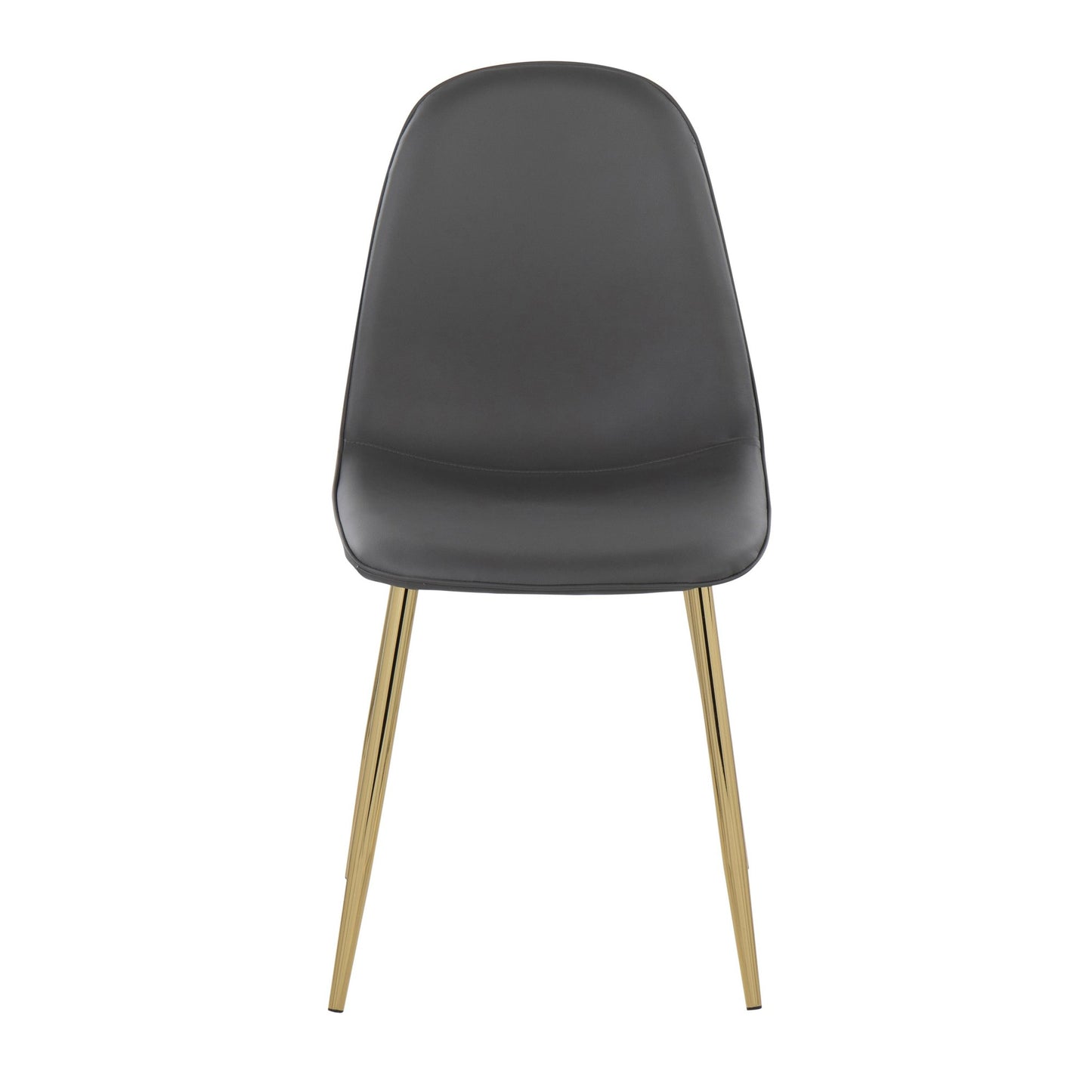 Majestic Office Furniture Contemporary Chair in Gold Steel and Beige Fabric - Set of 2