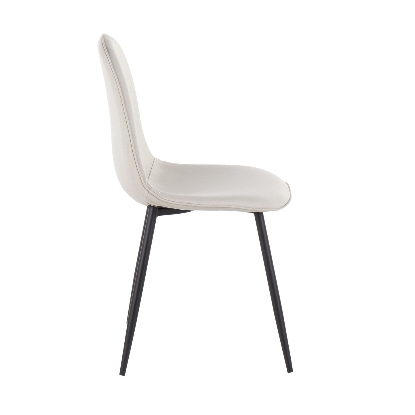 Majestic Office Furniture Contemporary Chair in Gold Steel and Beige Fabric - Set of 2