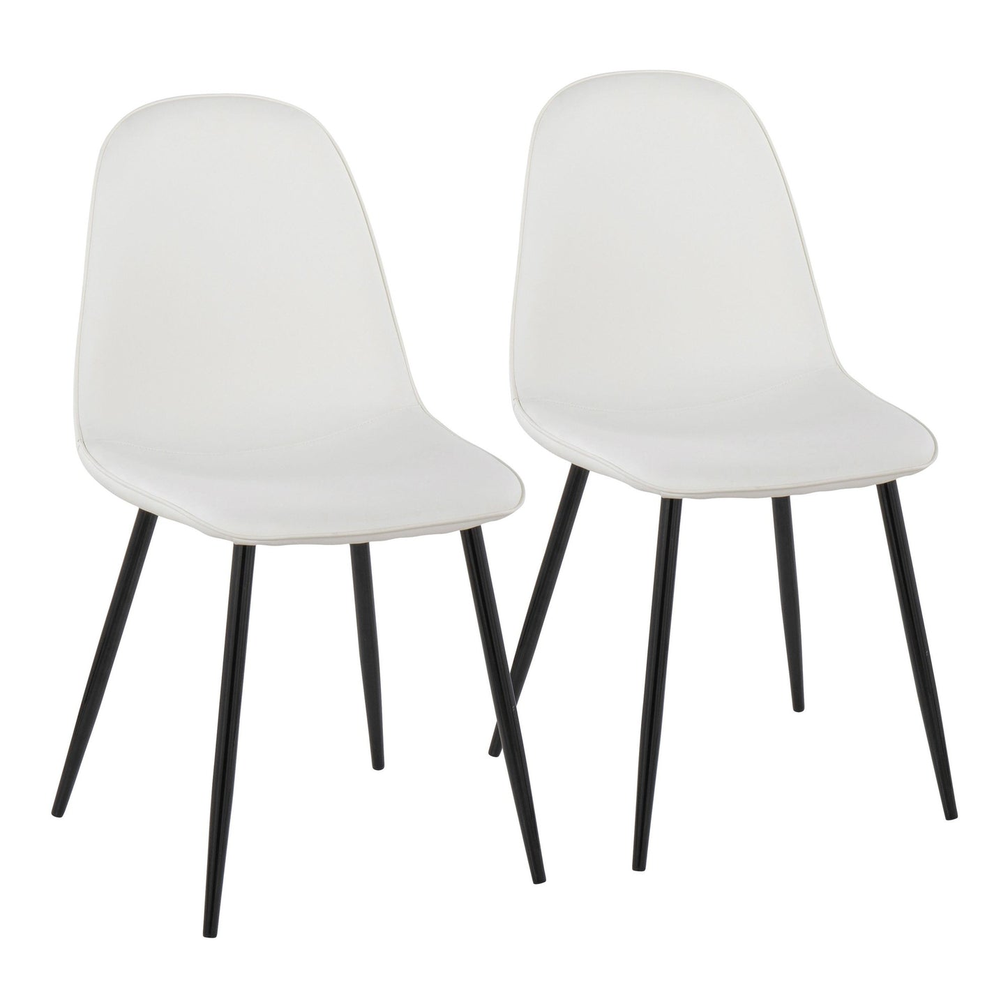 Majestic Office Furniture Contemporary Chair in Gold Steel and Beige Fabric - Set of 2