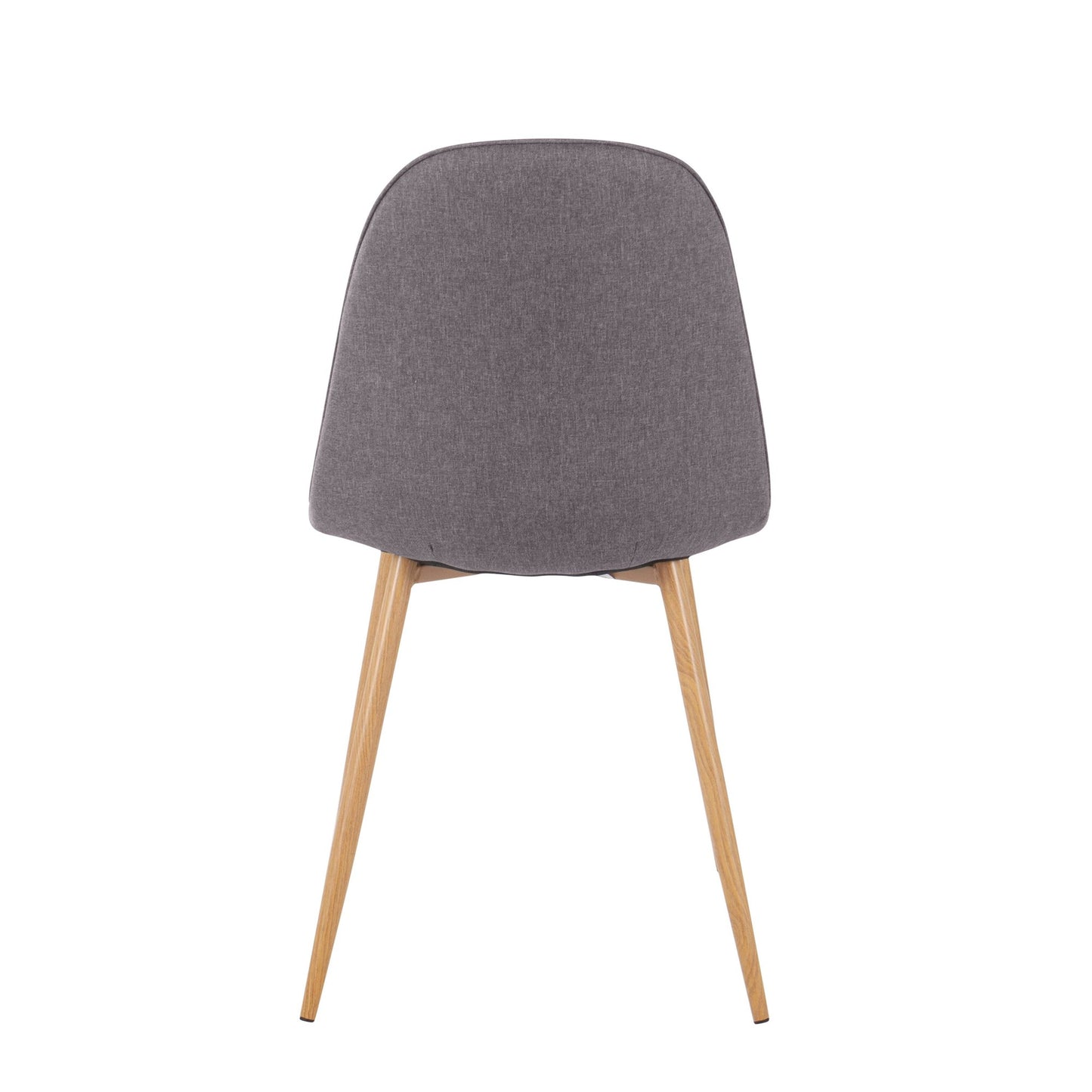 Majestic Office Furniture Contemporary Chair in Natural Wood Metal and Beige Fabric - Set of 2