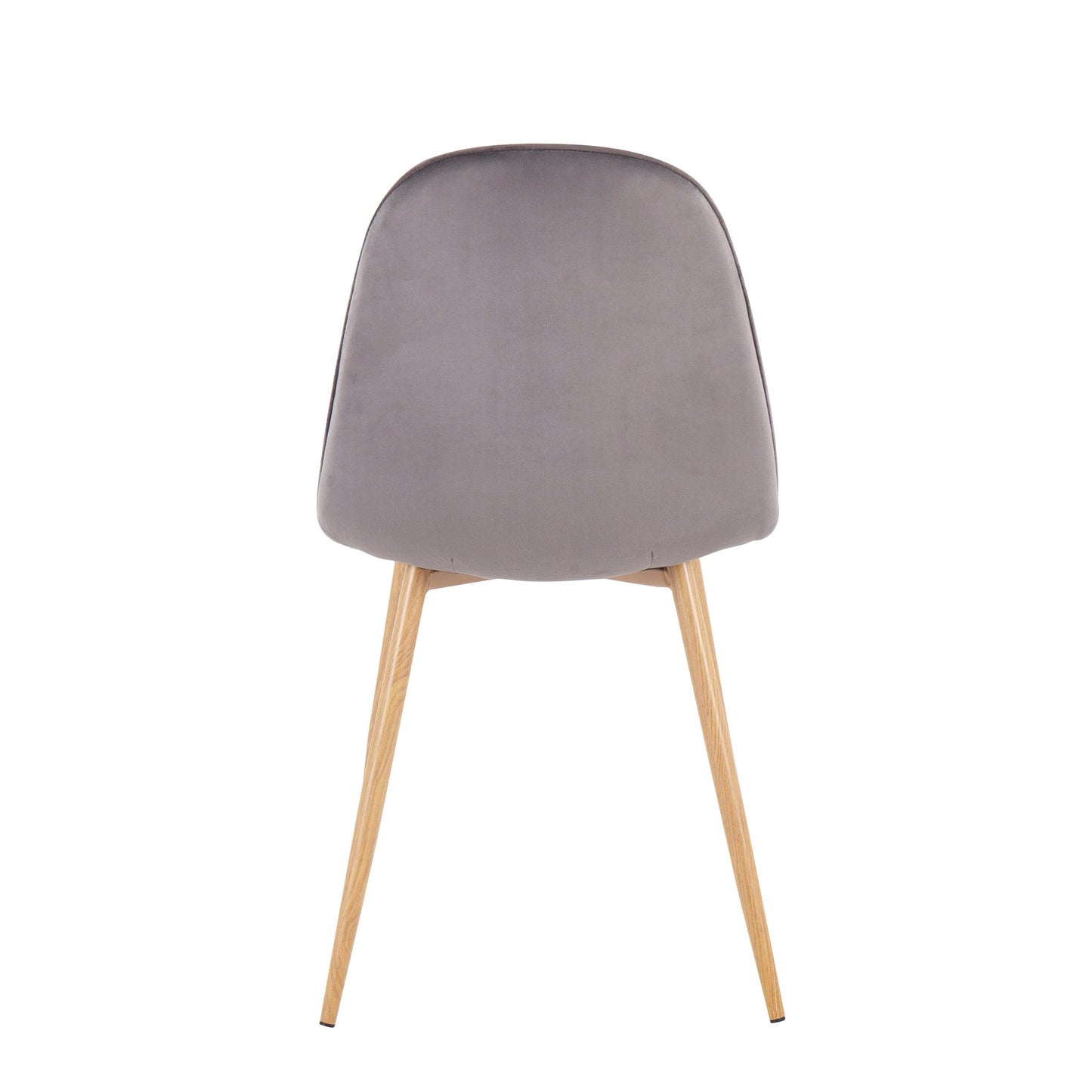 Majestic Office Furniture Contemporary Chair in Natural Wood Metal and Beige Fabric - Set of 2