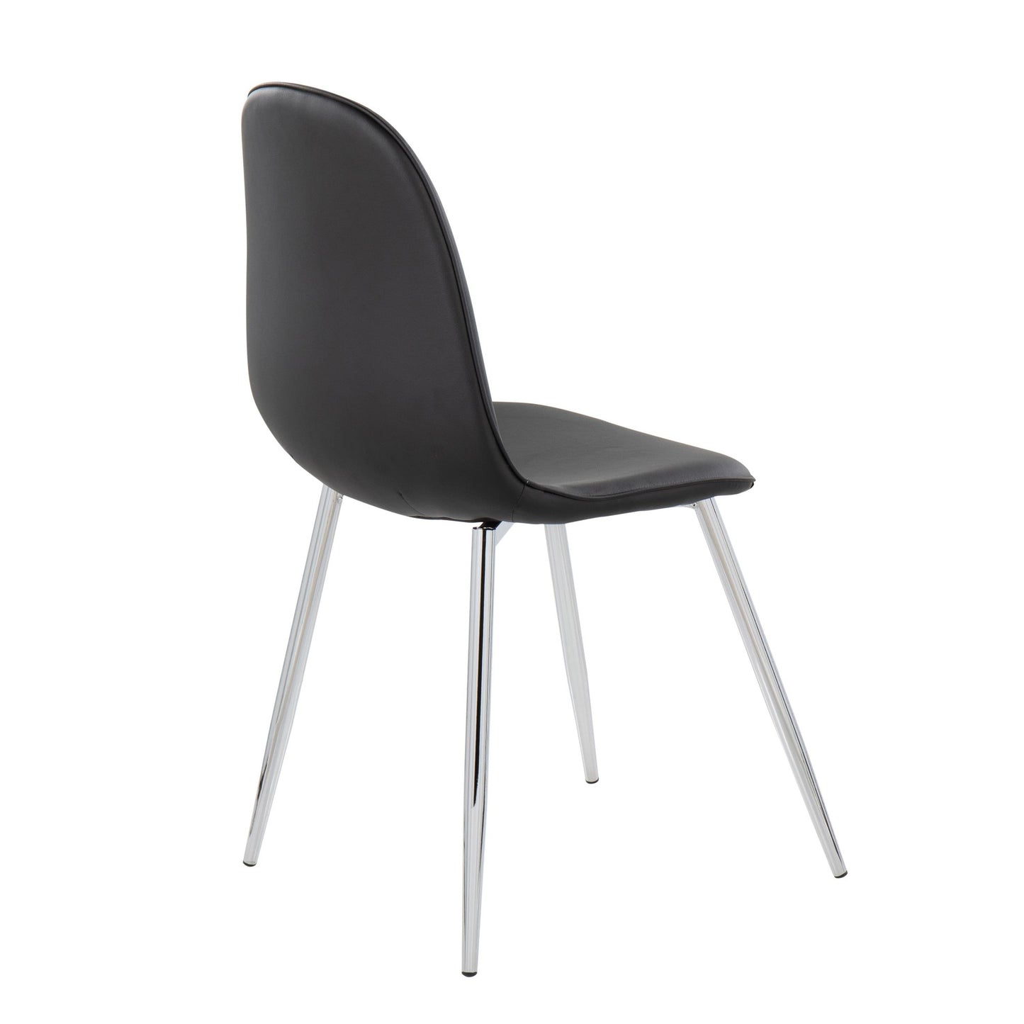 Majestic Office Furniture Contemporary Chair in Natural Wood Metal and Beige Fabric - Set of 2