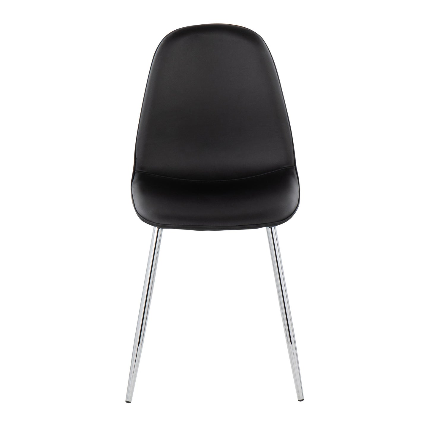 Majestic Office Furniture Contemporary Chair in Natural Wood Metal and Beige Fabric - Set of 2