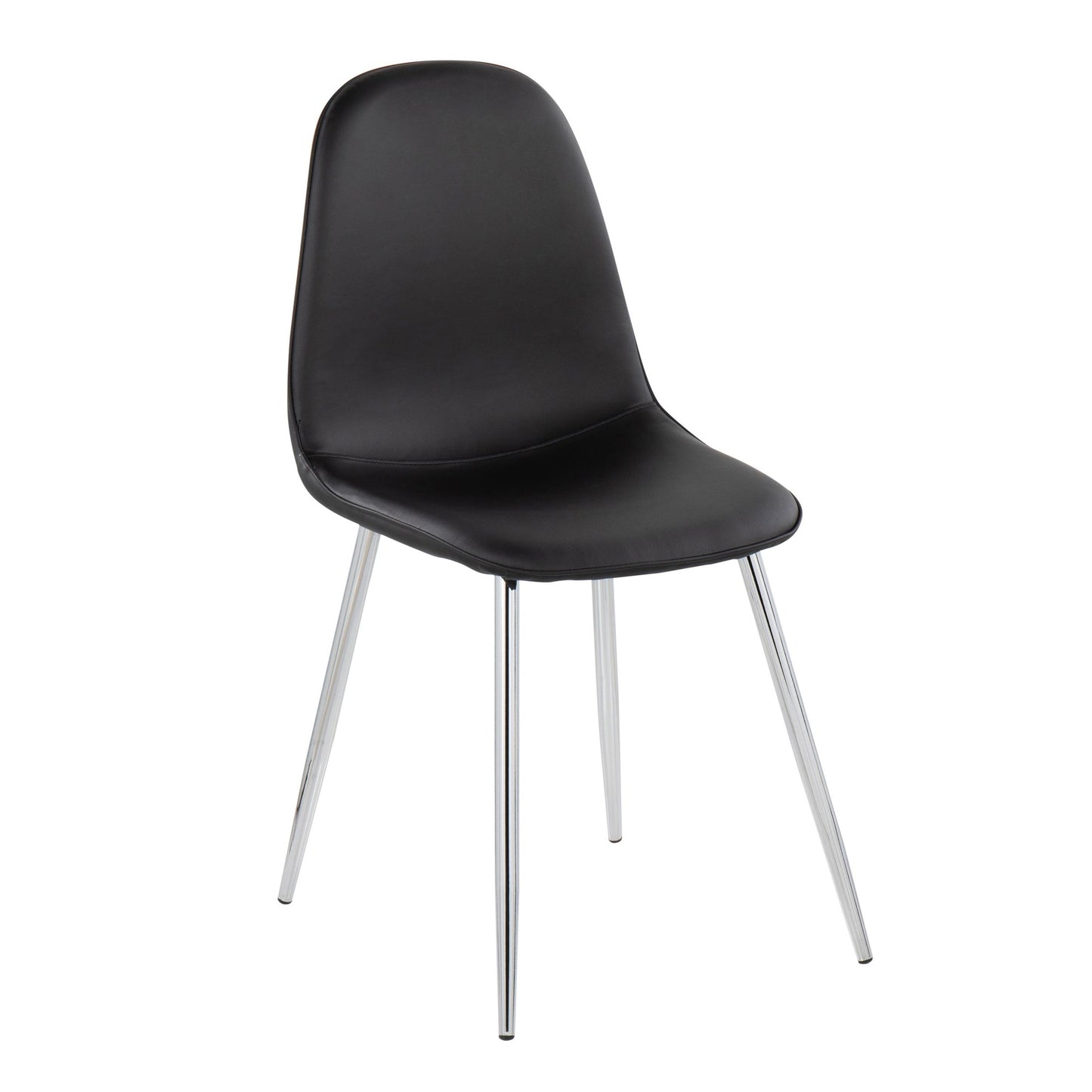 Majestic Office Furniture Contemporary Chair in Natural Wood Metal and Beige Fabric - Set of 2