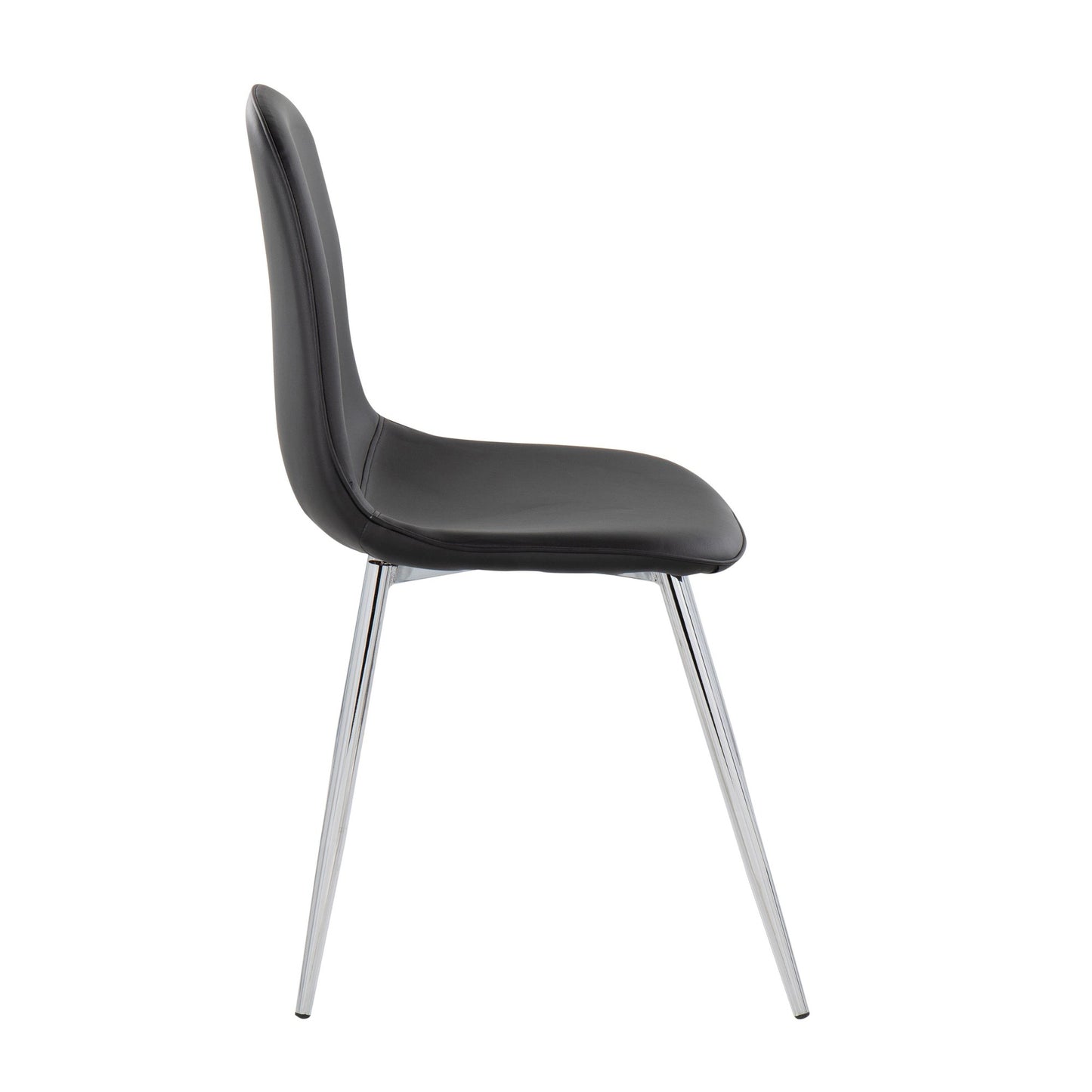 Majestic Office Furniture Contemporary Chair in Natural Wood Metal and Beige Fabric - Set of 2