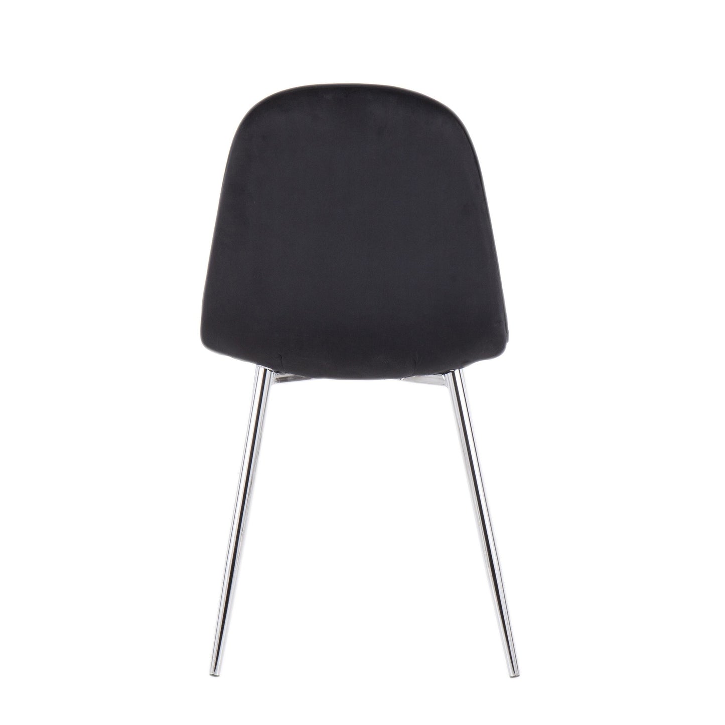 Majestic Office Furniture Contemporary Chair in Natural Wood Metal and Beige Fabric - Set of 2