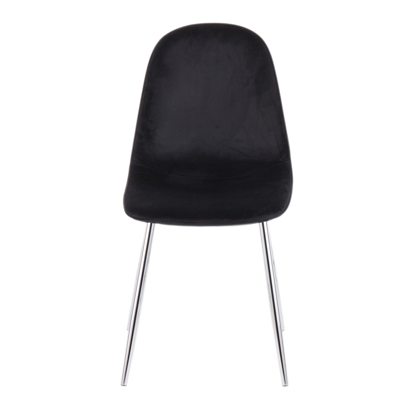 Majestic Office Furniture Contemporary Chair in Natural Wood Metal and Beige Fabric - Set of 2