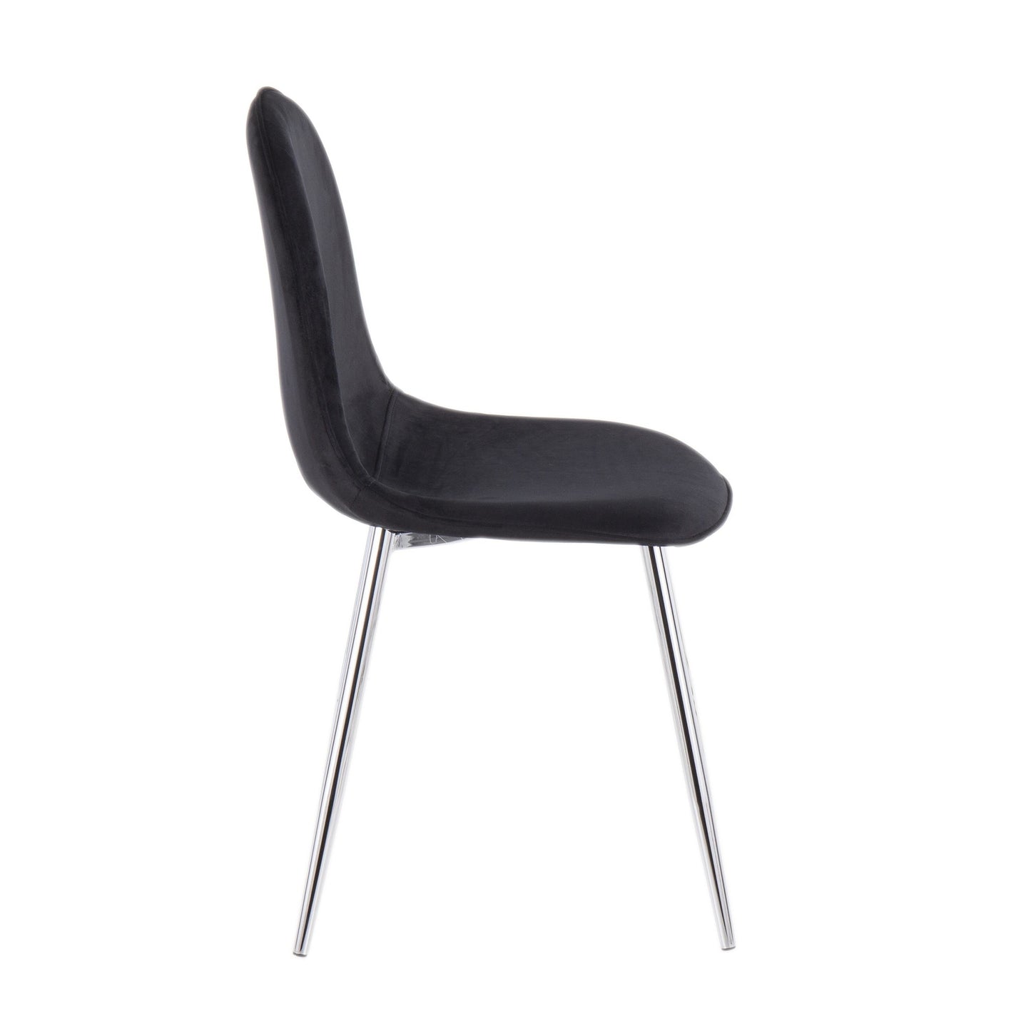Majestic Office Furniture Contemporary Chair in Natural Wood Metal and Beige Fabric - Set of 2