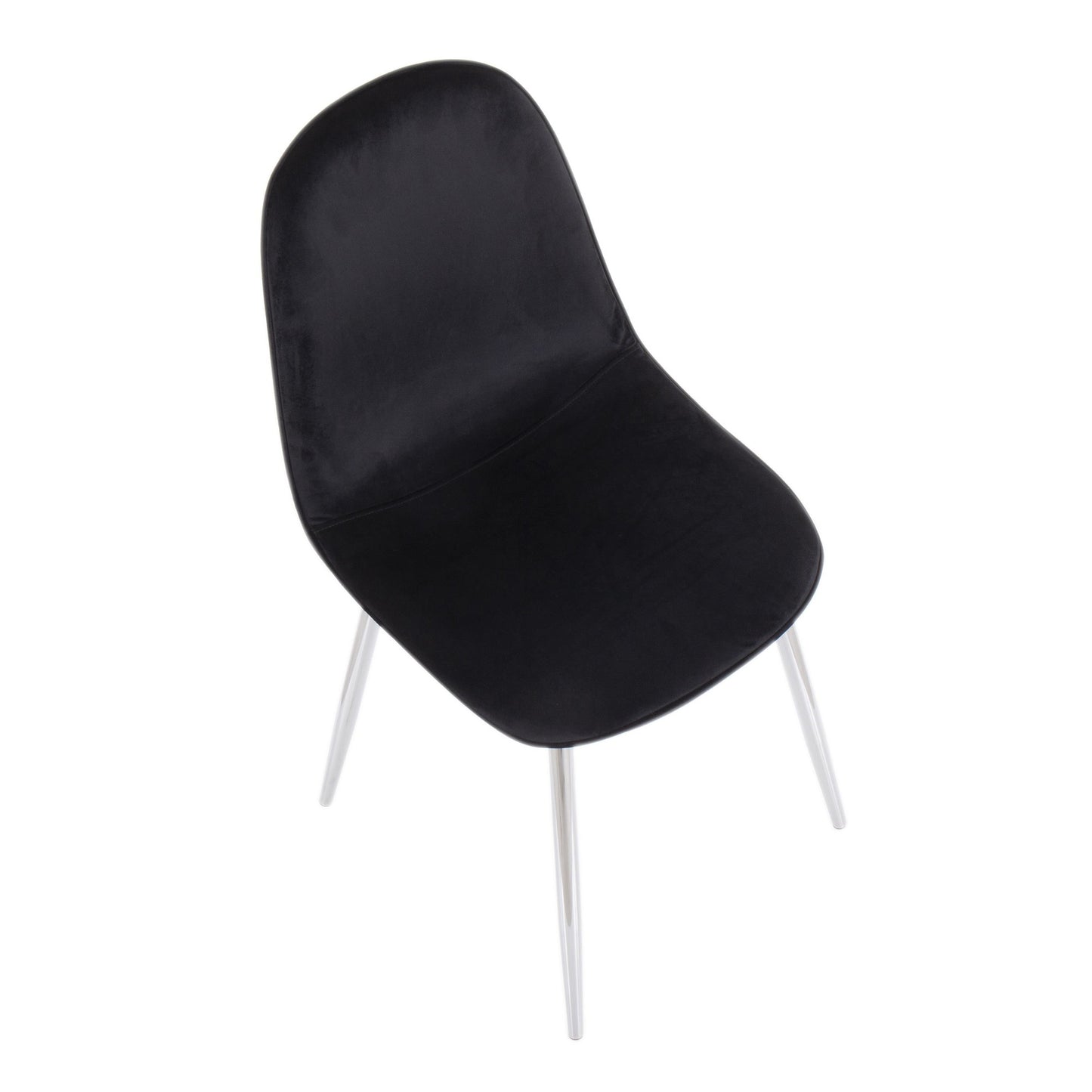 Majestic Office Furniture Contemporary Chair in Natural Wood Metal and Beige Fabric - Set of 2