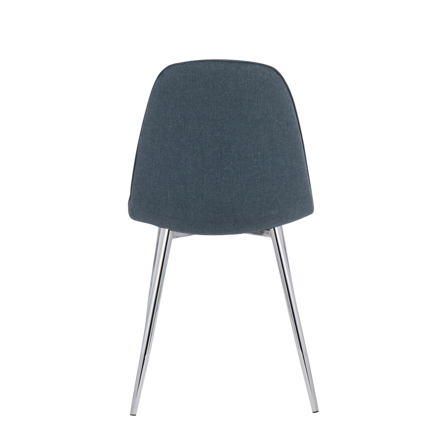 Majestic Office Furniture Contemporary Chair in Natural Wood Metal and Beige Fabric - Set of 2