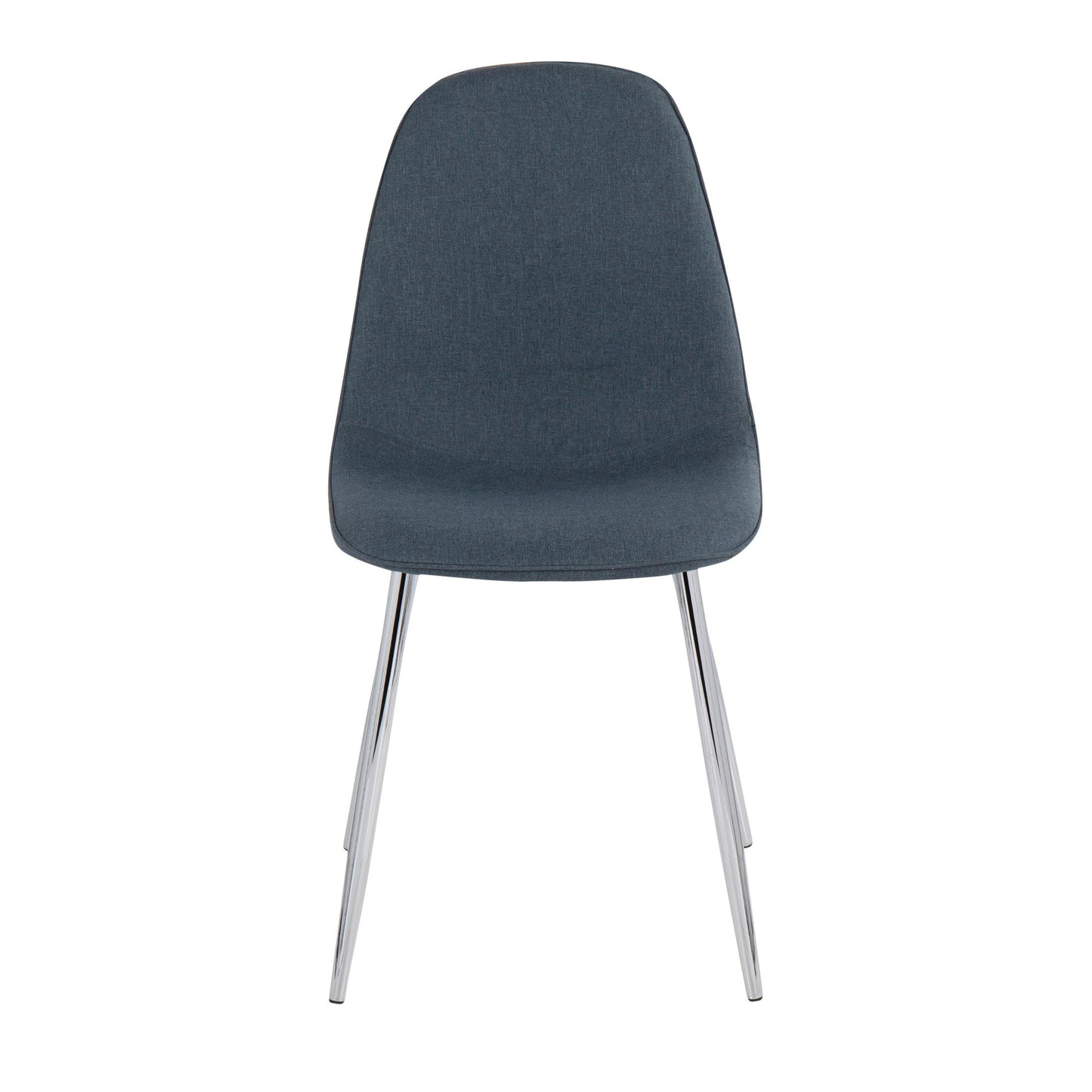 Majestic Office Furniture Contemporary Chair in Natural Wood Metal and Beige Fabric - Set of 2
