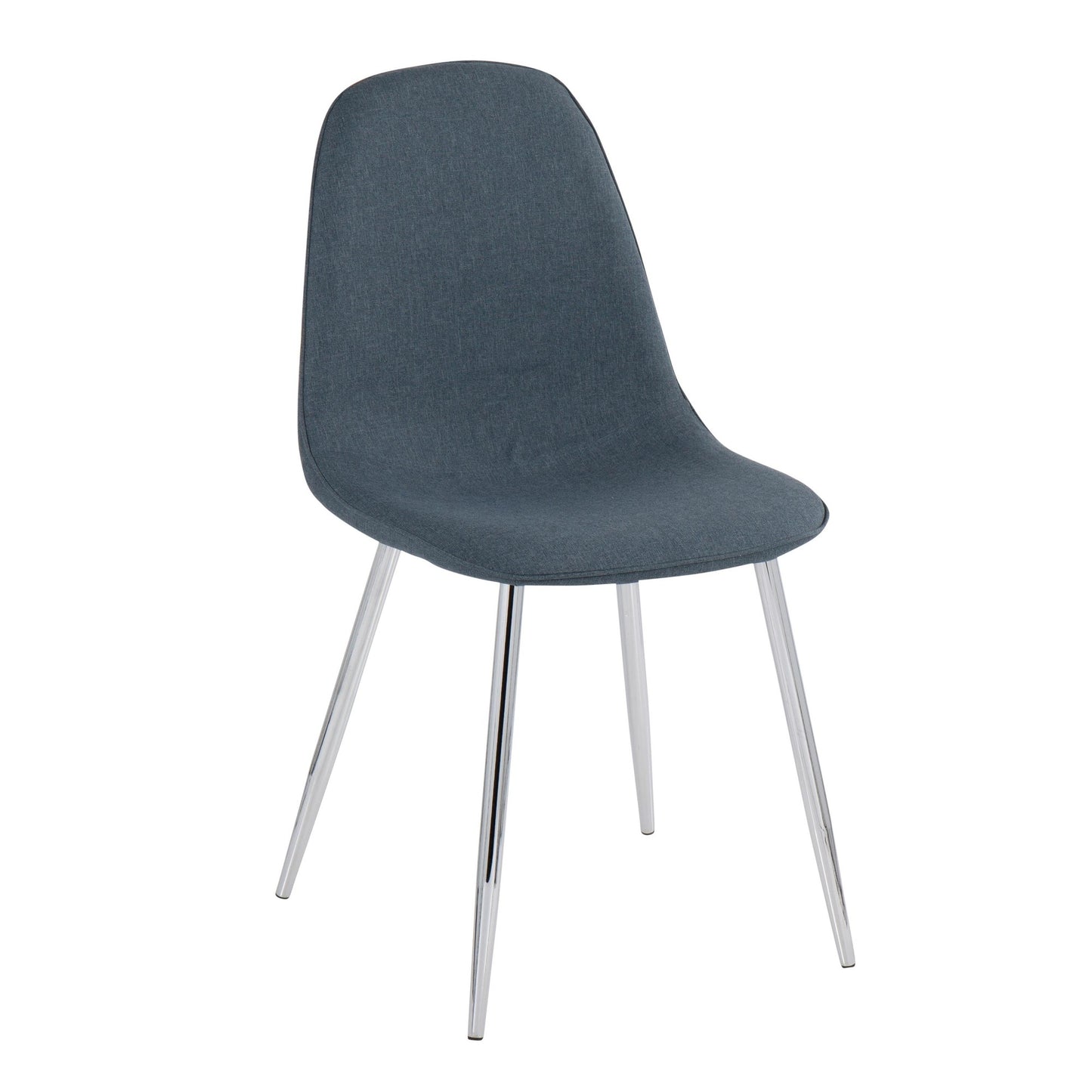 Majestic Office Furniture Contemporary Chair in Natural Wood Metal and Beige Fabric - Set of 2