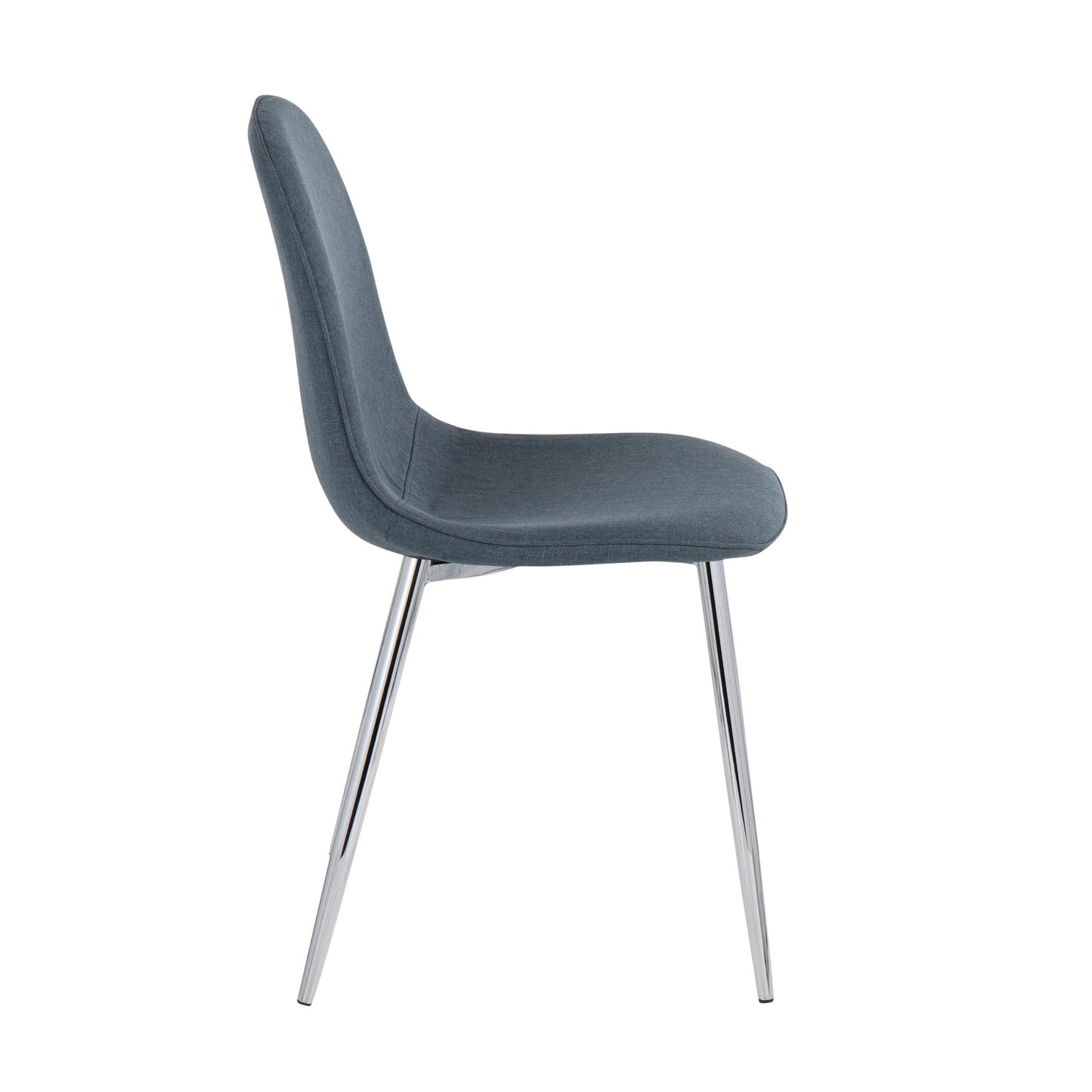 Majestic Office Furniture Contemporary Chair in Natural Wood Metal and Beige Fabric - Set of 2