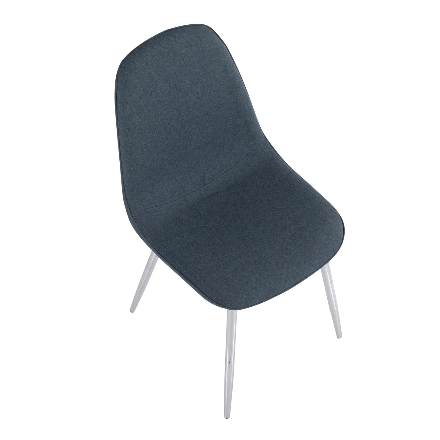 Majestic Office Furniture Contemporary Chair in Natural Wood Metal and Beige Fabric - Set of 2