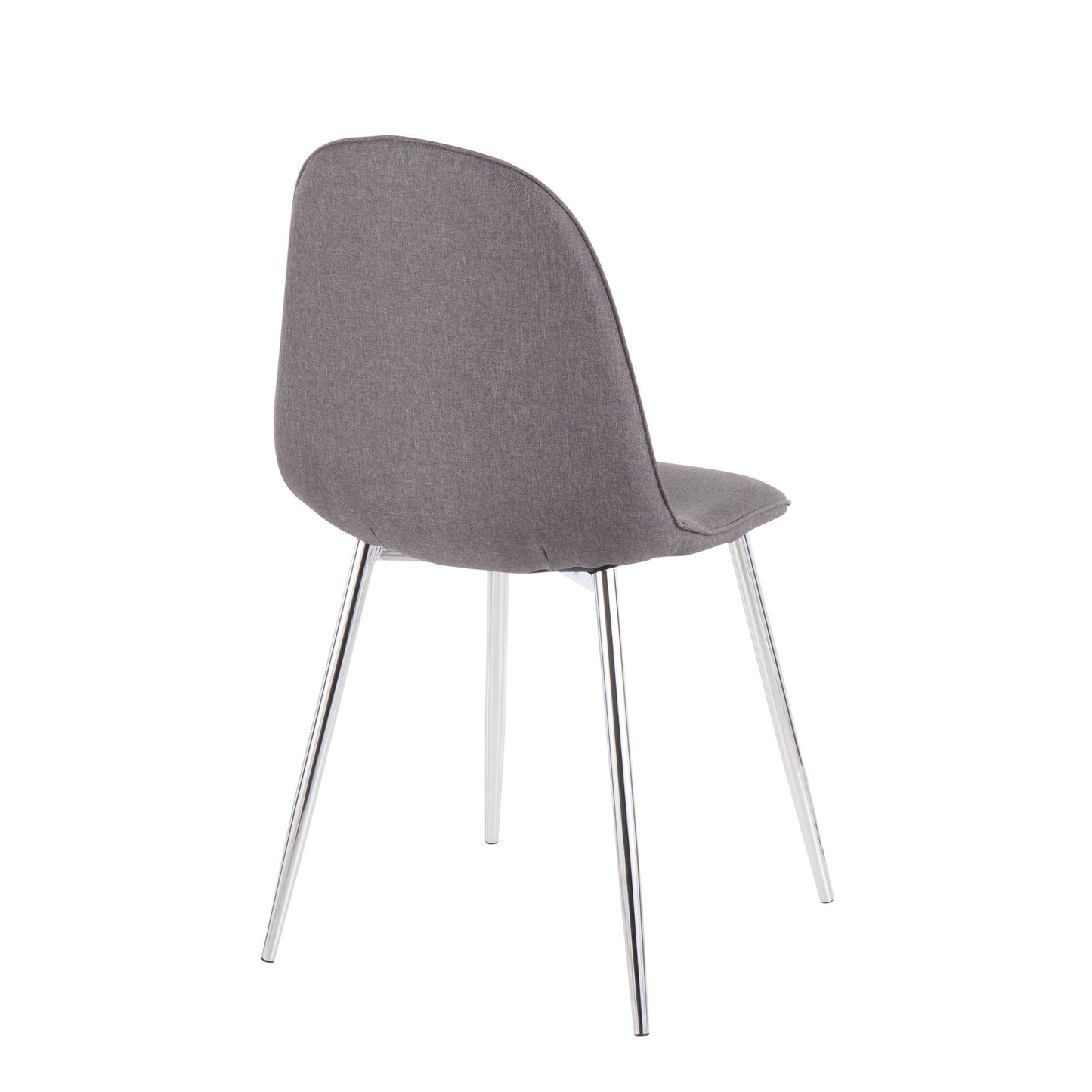 Majestic Office Furniture Contemporary Chair in Natural Wood Metal and Beige Fabric - Set of 2