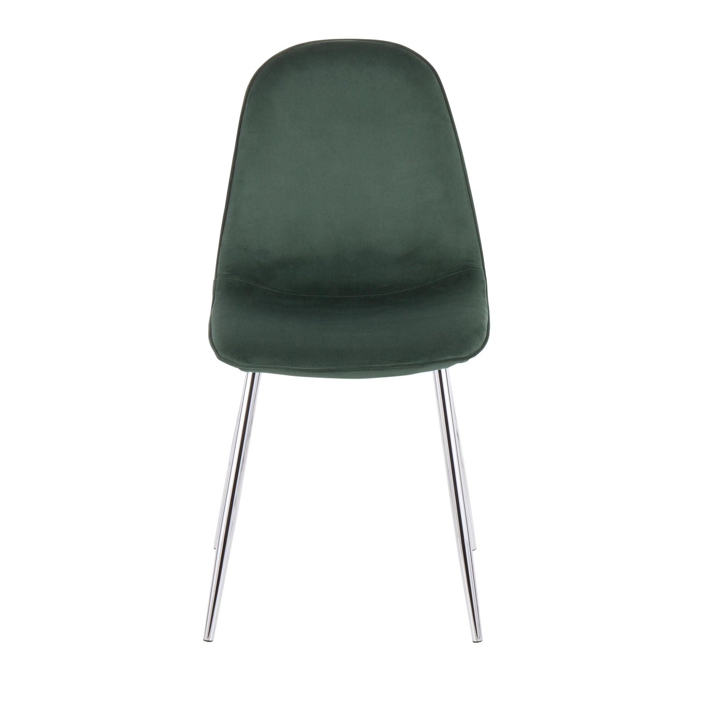 Majestic Office Furniture Contemporary Chair in Natural Wood Metal and Beige Fabric - Set of 2