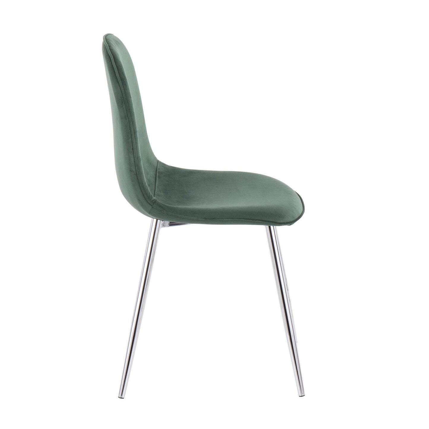 Majestic Office Furniture Contemporary Chair in Natural Wood Metal and Beige Fabric - Set of 2