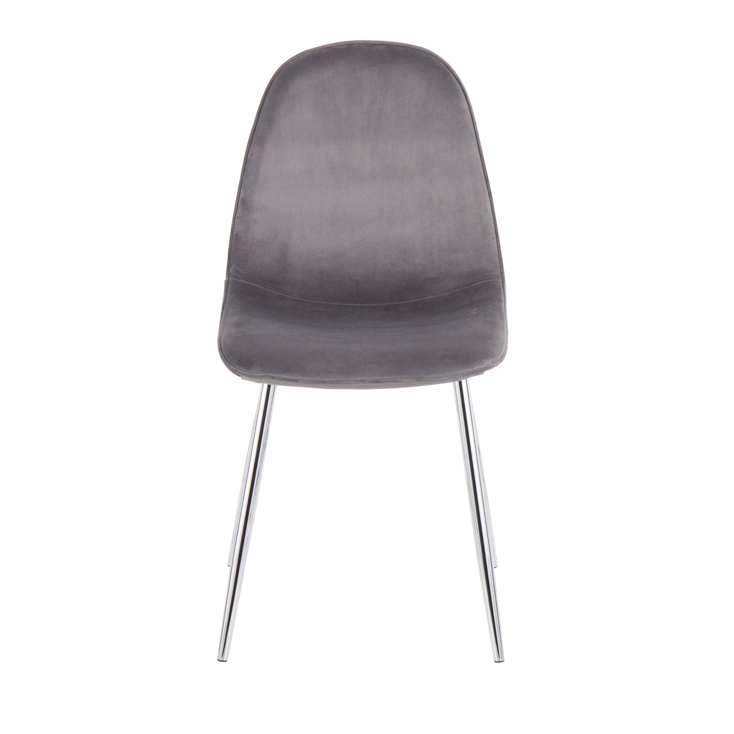 Majestic Office Furniture Contemporary Chair in Natural Wood Metal and Beige Fabric - Set of 2
