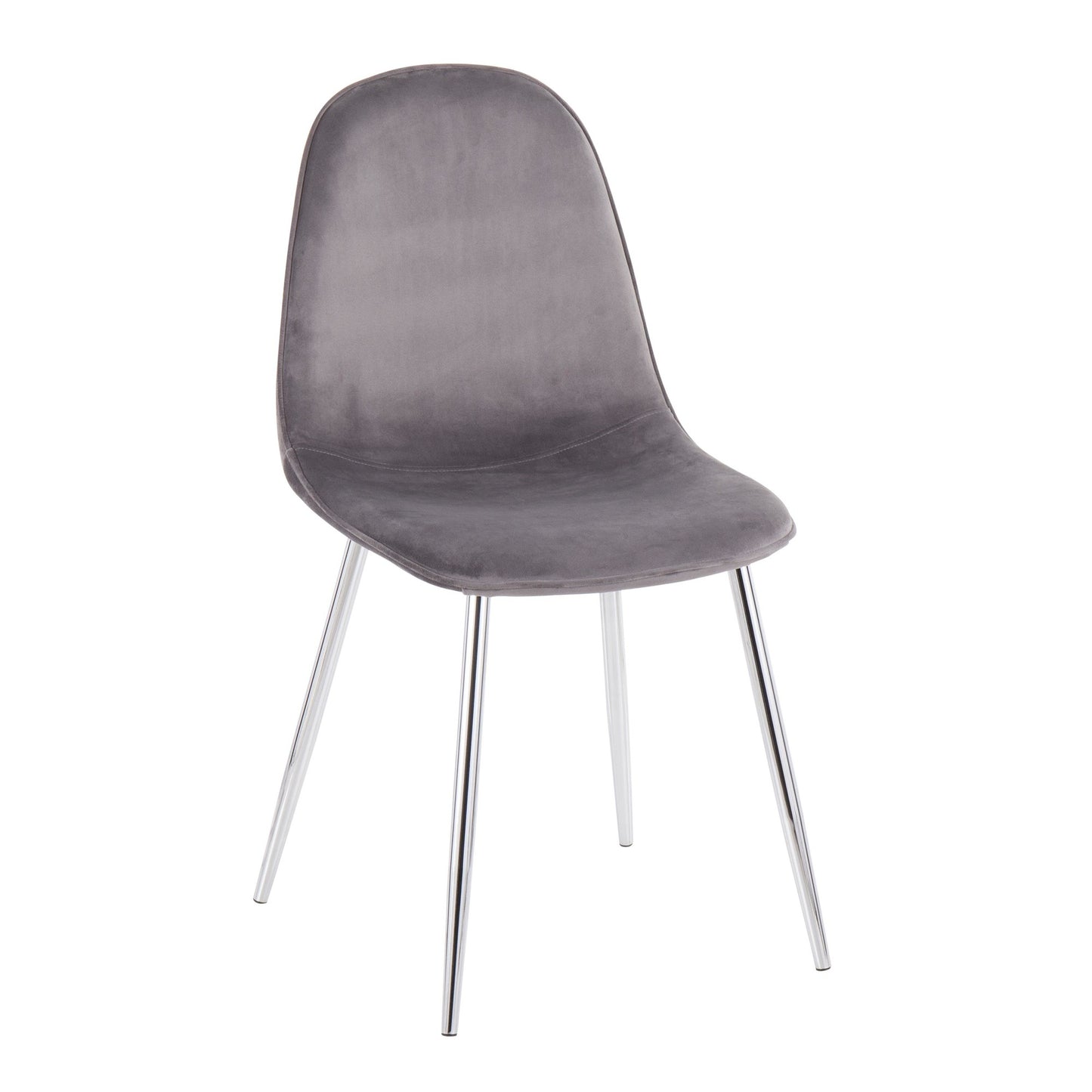 Majestic Office Furniture Contemporary Chair in Natural Wood Metal and Beige Fabric - Set of 2