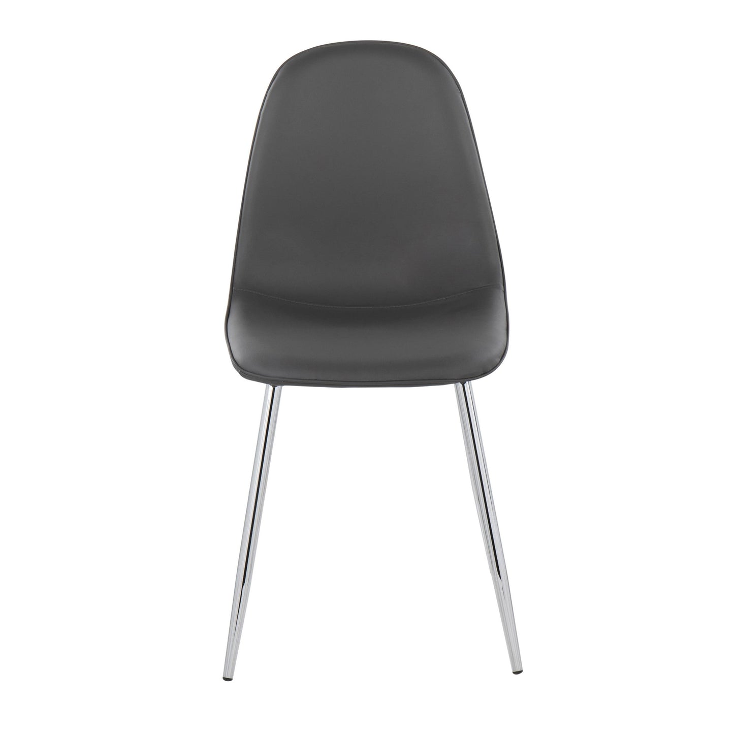 Majestic Office Furniture Contemporary Chair in Natural Wood Metal and Beige Fabric - Set of 2