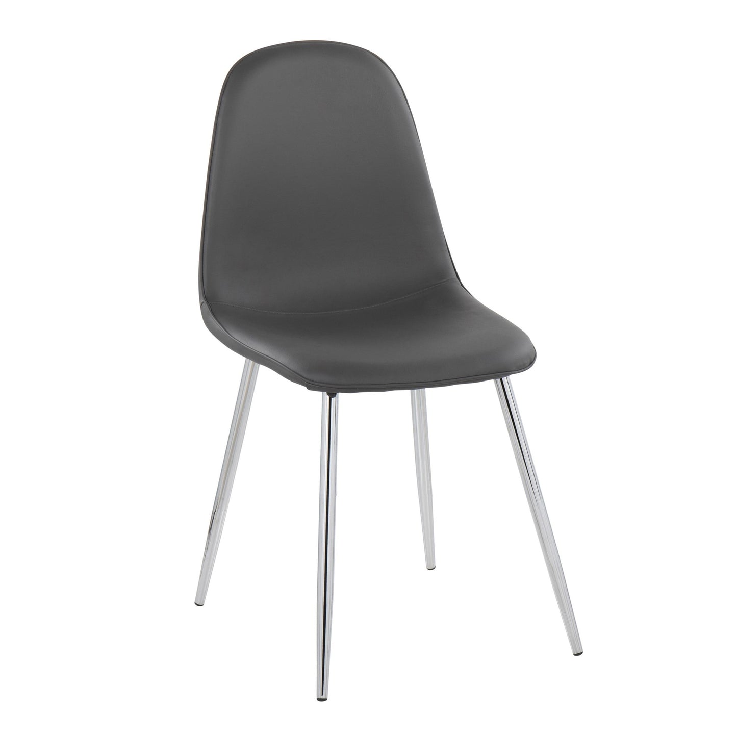 Majestic Office Furniture Contemporary Chair in Natural Wood Metal and Beige Fabric - Set of 2