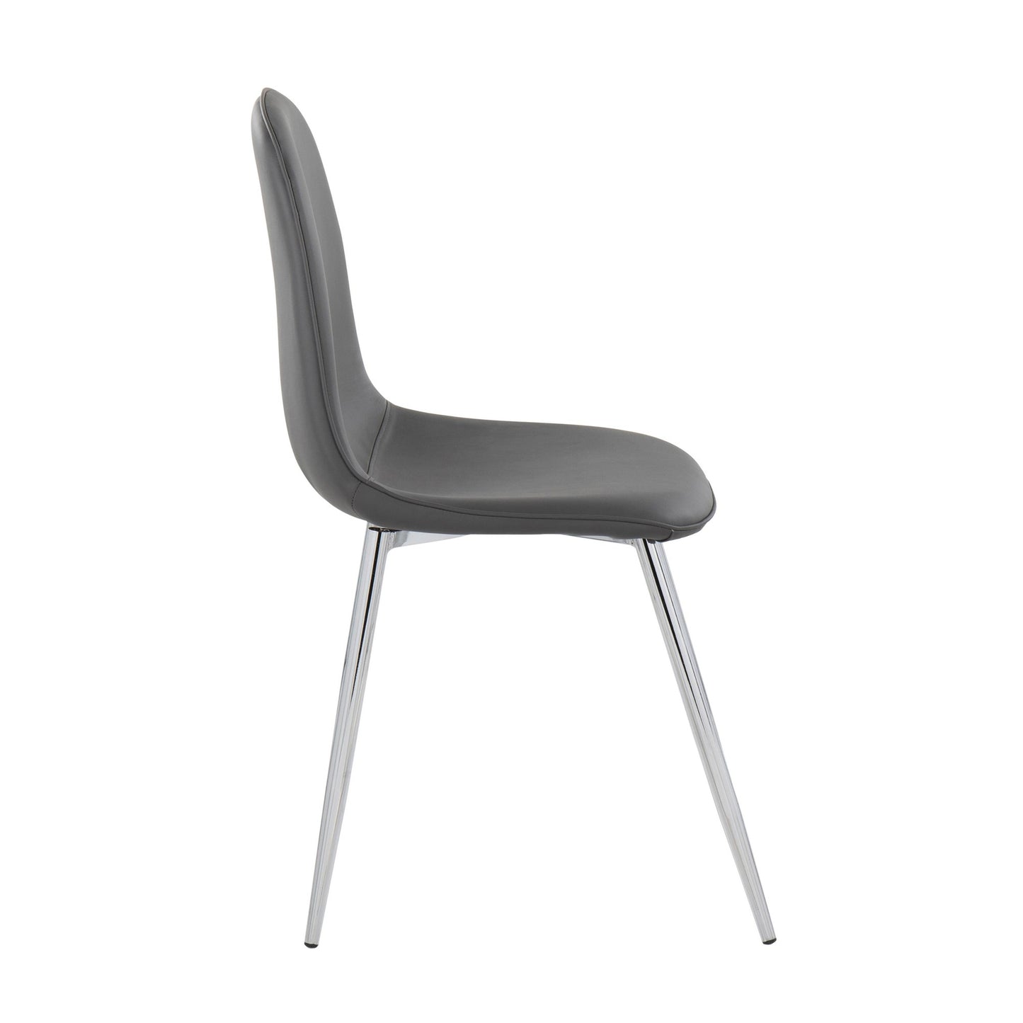 Majestic Office Furniture Contemporary Chair in Natural Wood Metal and Beige Fabric - Set of 2