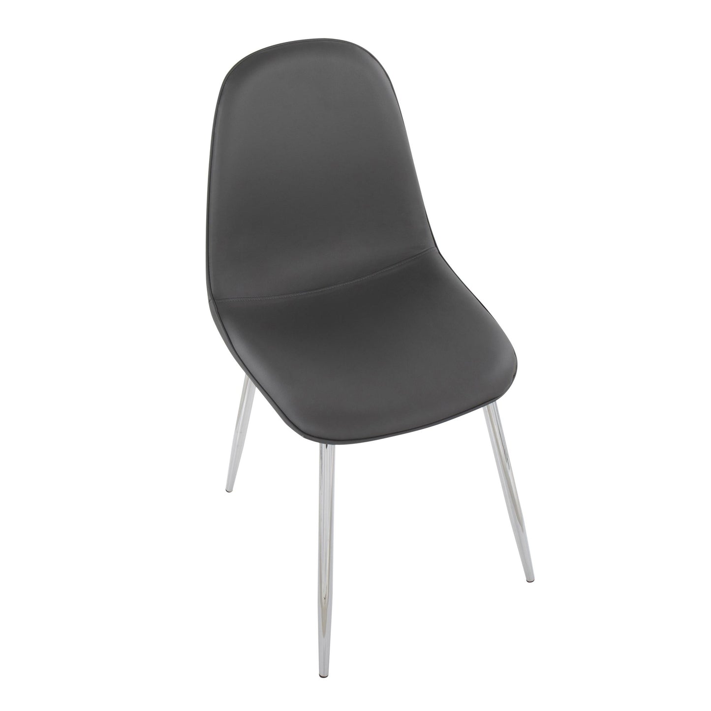 Majestic Office Furniture Contemporary Chair in Natural Wood Metal and Beige Fabric - Set of 2