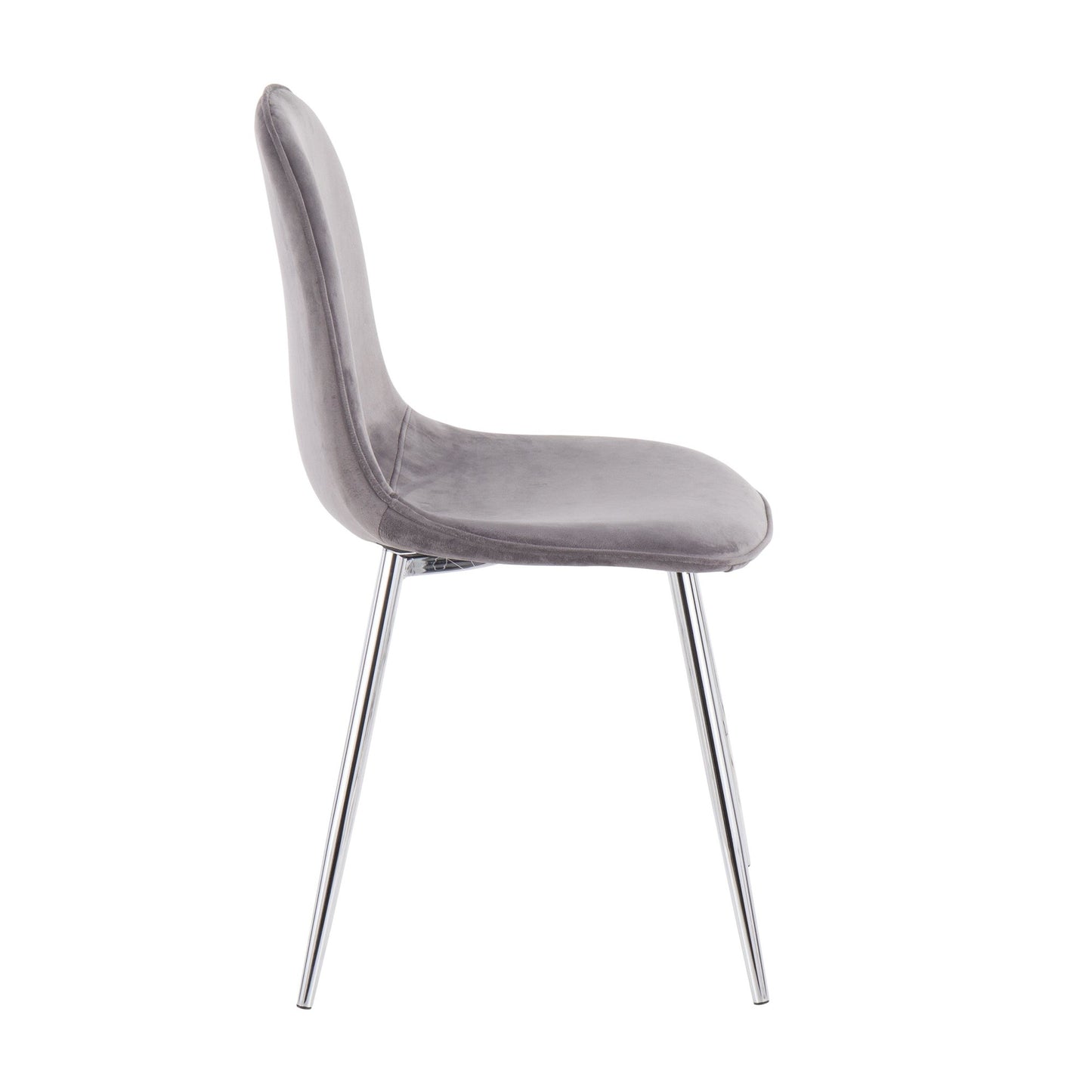 Majestic Office Furniture Contemporary Chair in Natural Wood Metal and Beige Fabric - Set of 2
