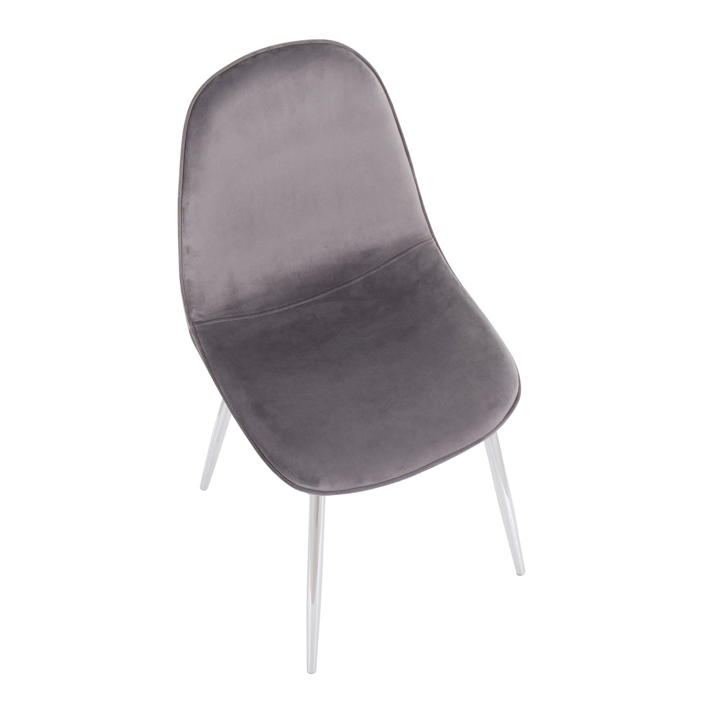 Majestic Office Furniture Contemporary Chair in Natural Wood Metal and Beige Fabric - Set of 2