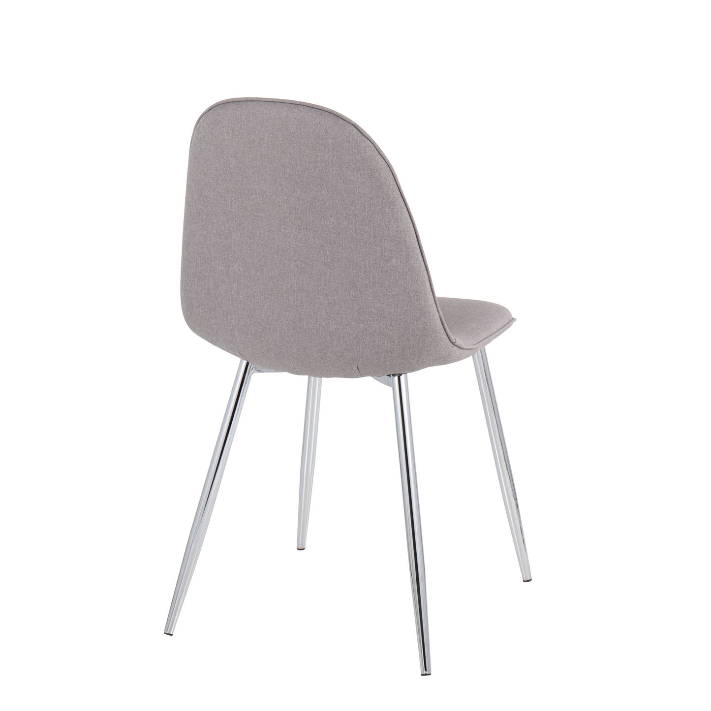 Majestic Office Furniture Contemporary Chair in Natural Wood Metal and Beige Fabric - Set of 2